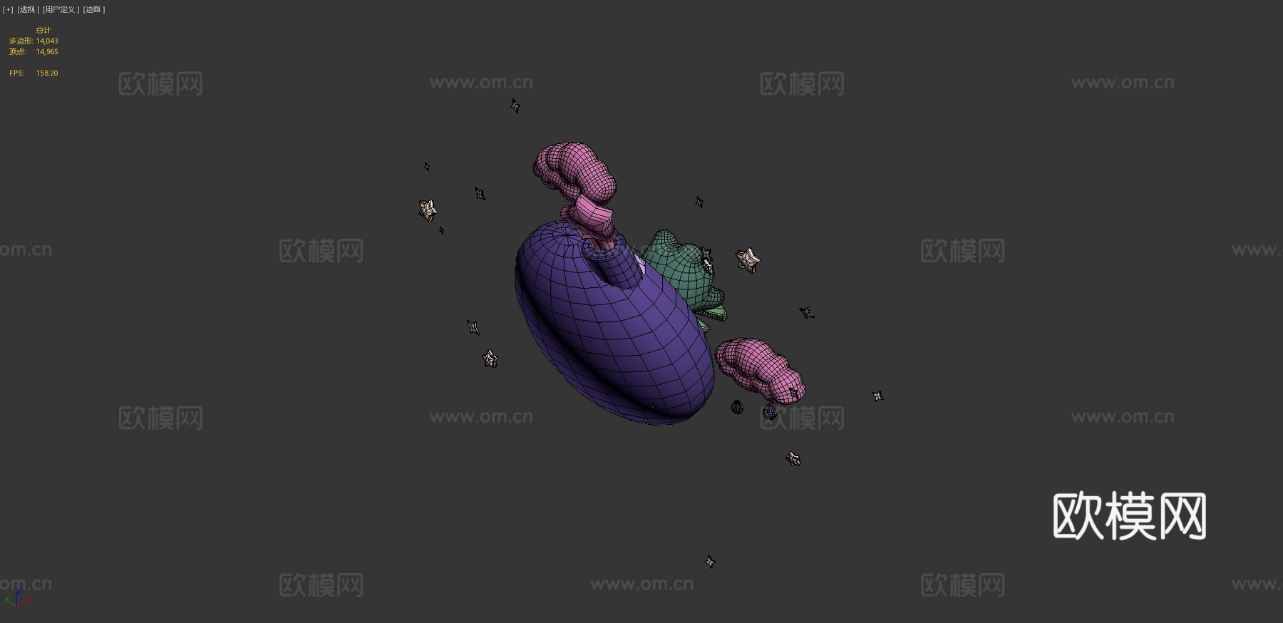 青蛙拓麻歌子_(°︿°)_3d模型