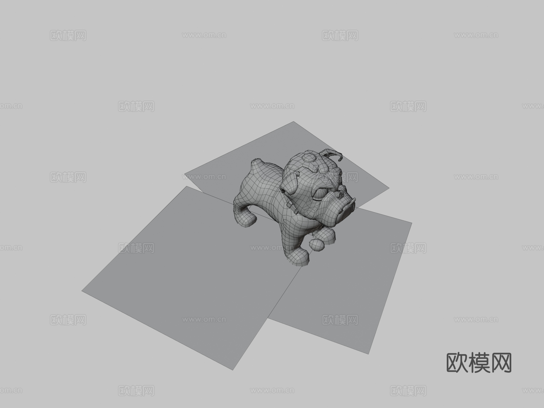 头顶鸡蛋的狗3d模型