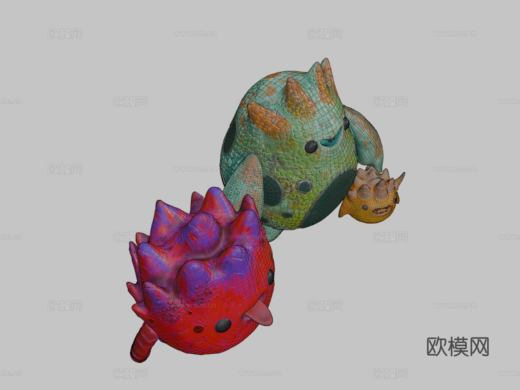 奥斯卡创意生物Octane渲染3d模型
