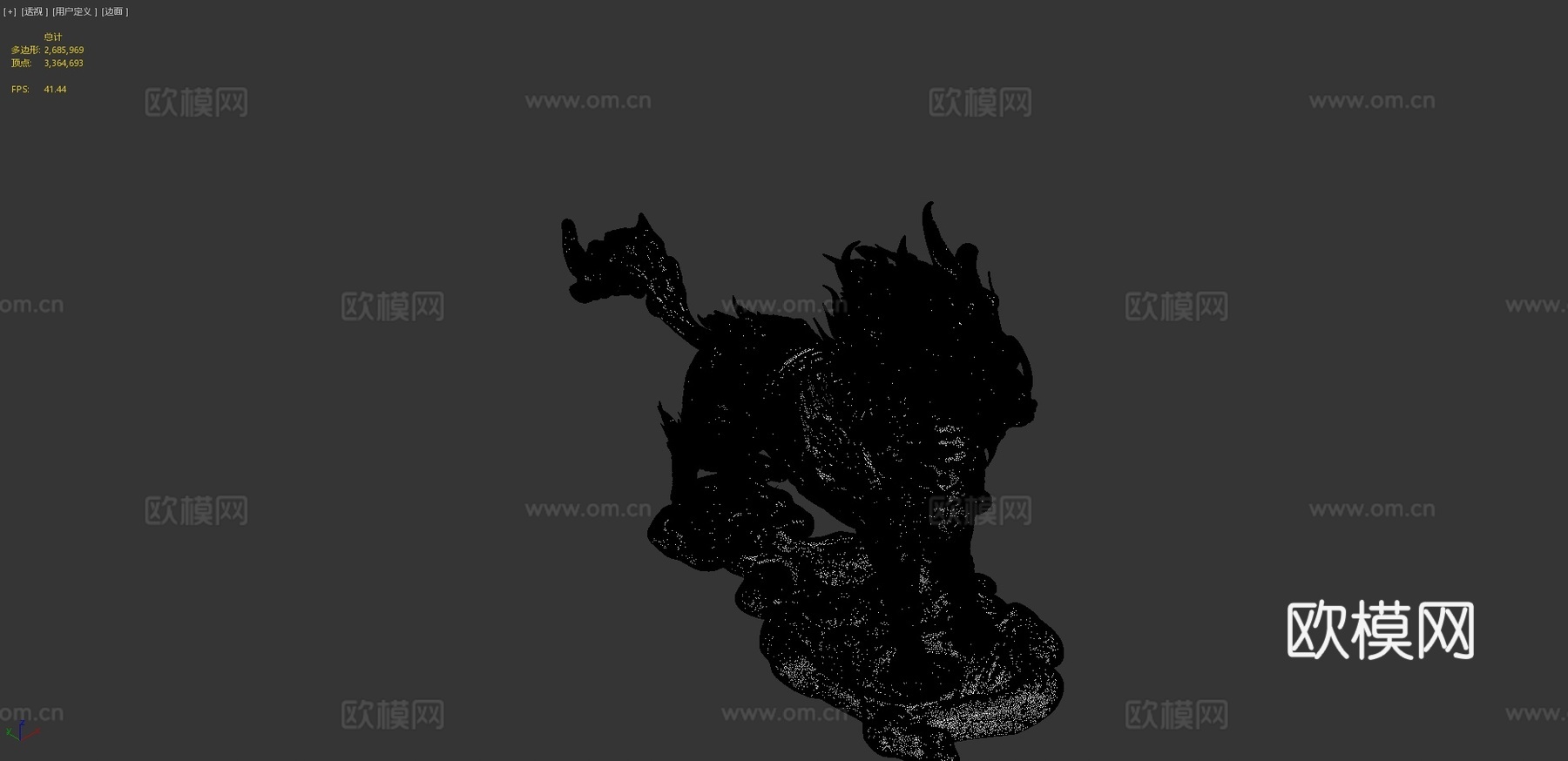 中国神话生物麒麟3d模型