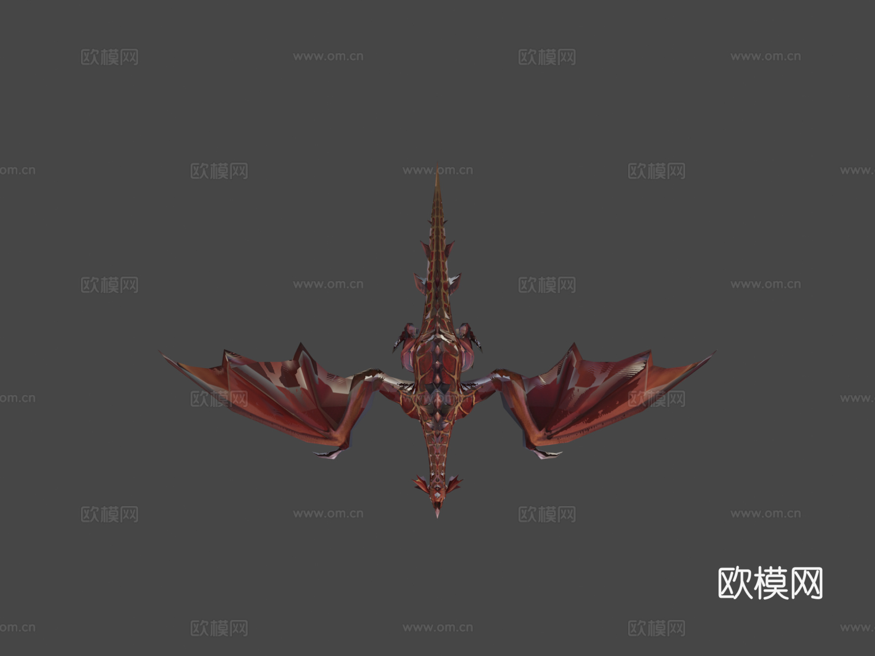 红龙3d模型