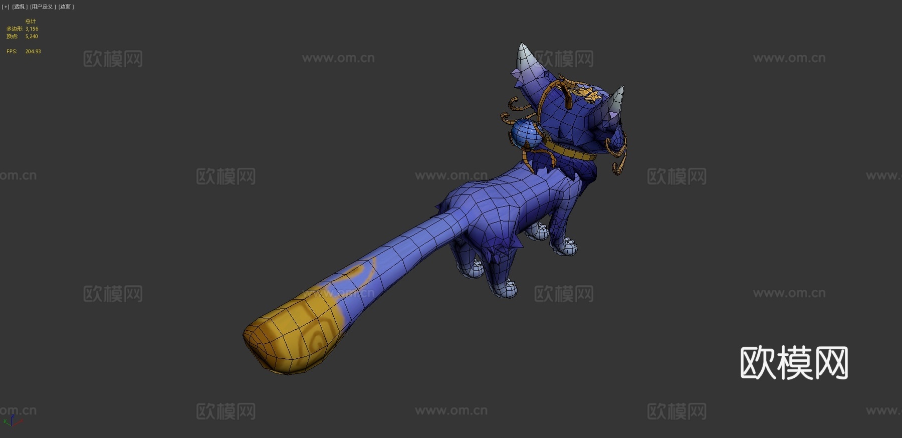 魔法猫咪悠米3d模型