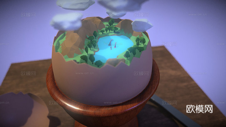 吃个蛋，发现新世界3d模型