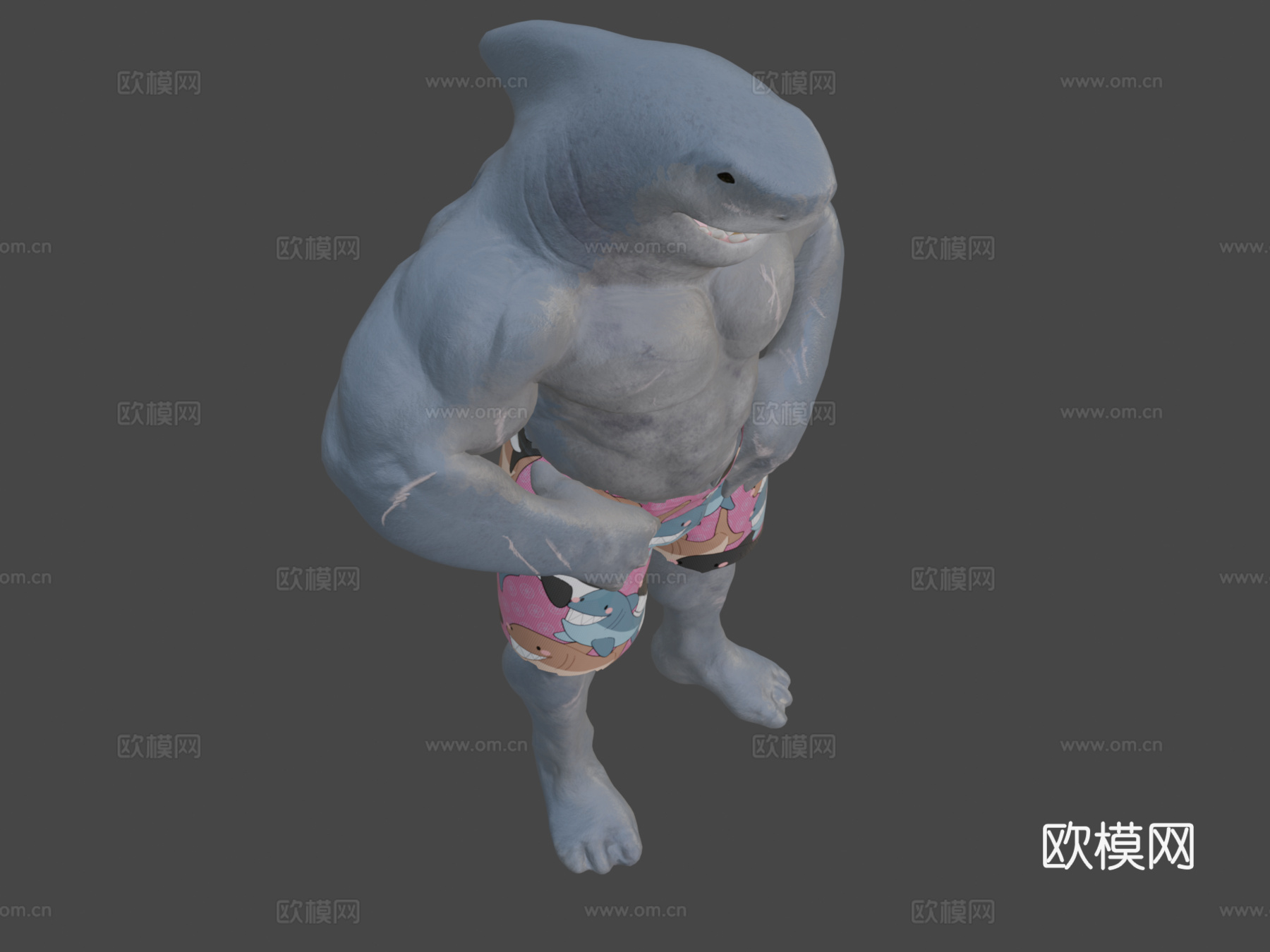 鲨鱼神3d模型