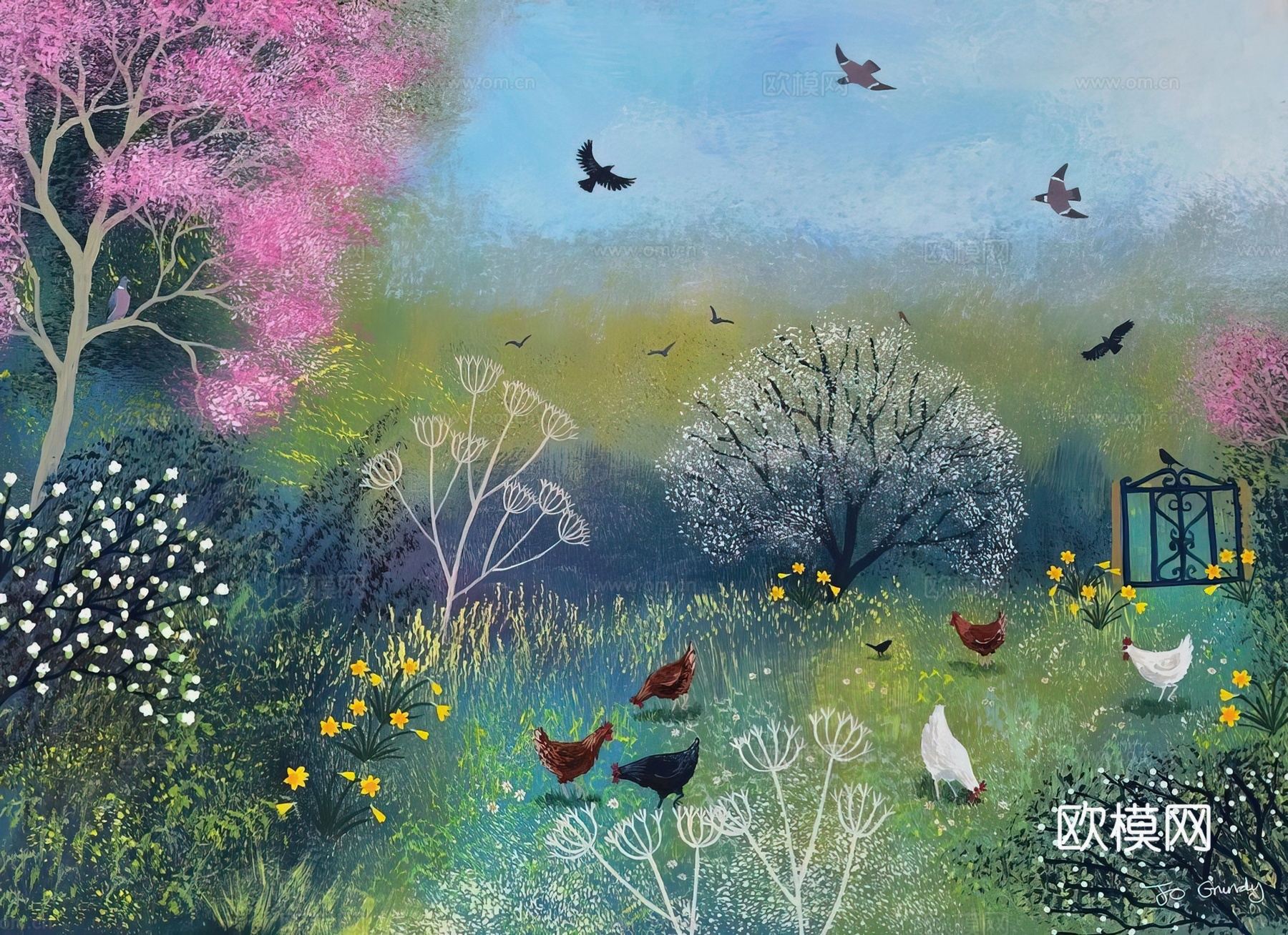 艺术挂画 挂画 装饰画 艺术画 插画下载