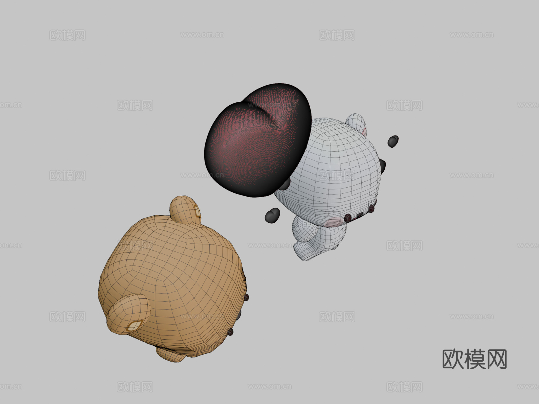 牛奶与摩卡3D模型3d模型