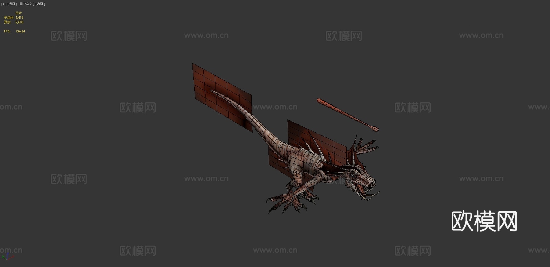 白化珊瑚魔鬼3d模型