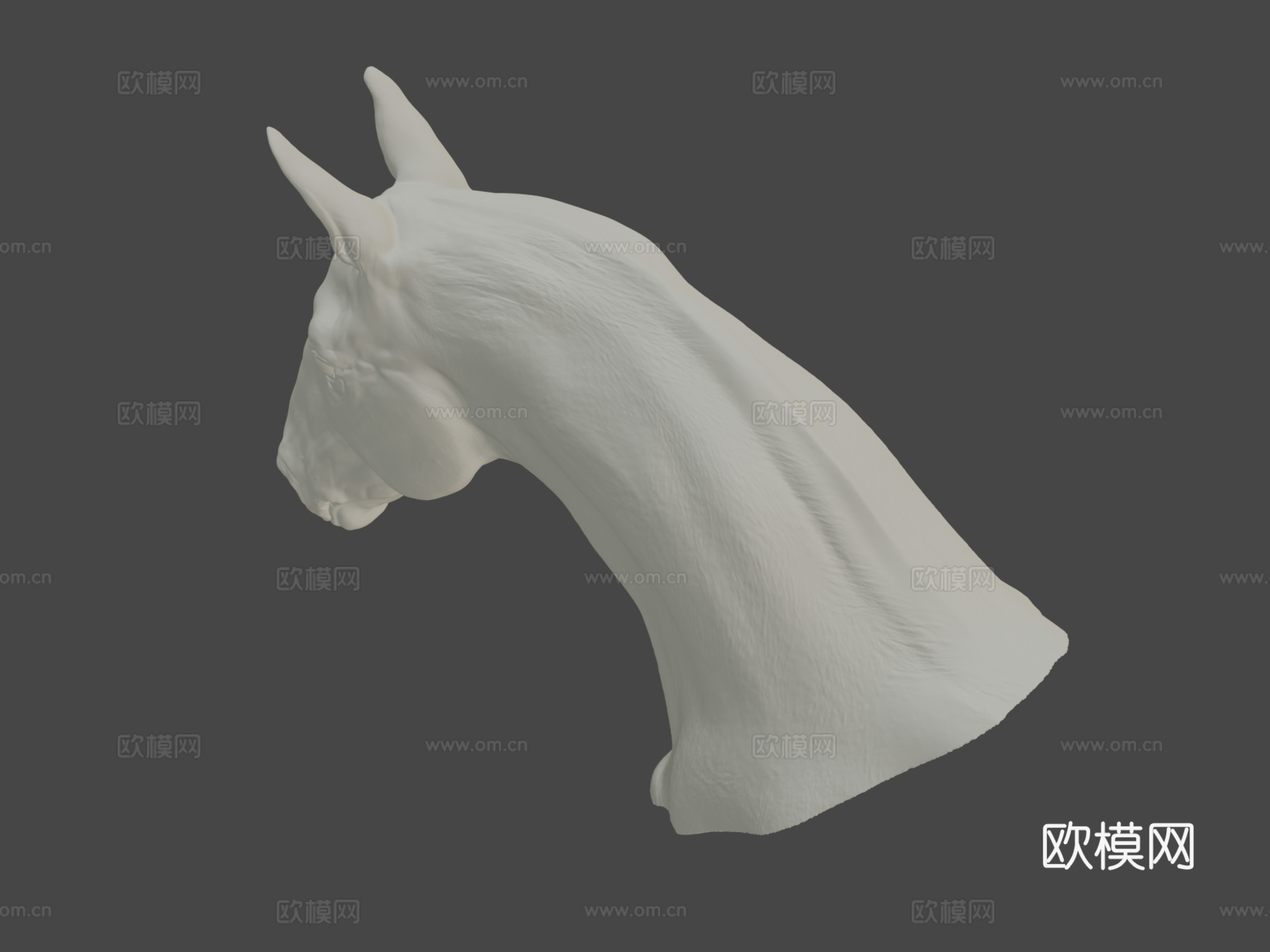 马头雕塑3d模型