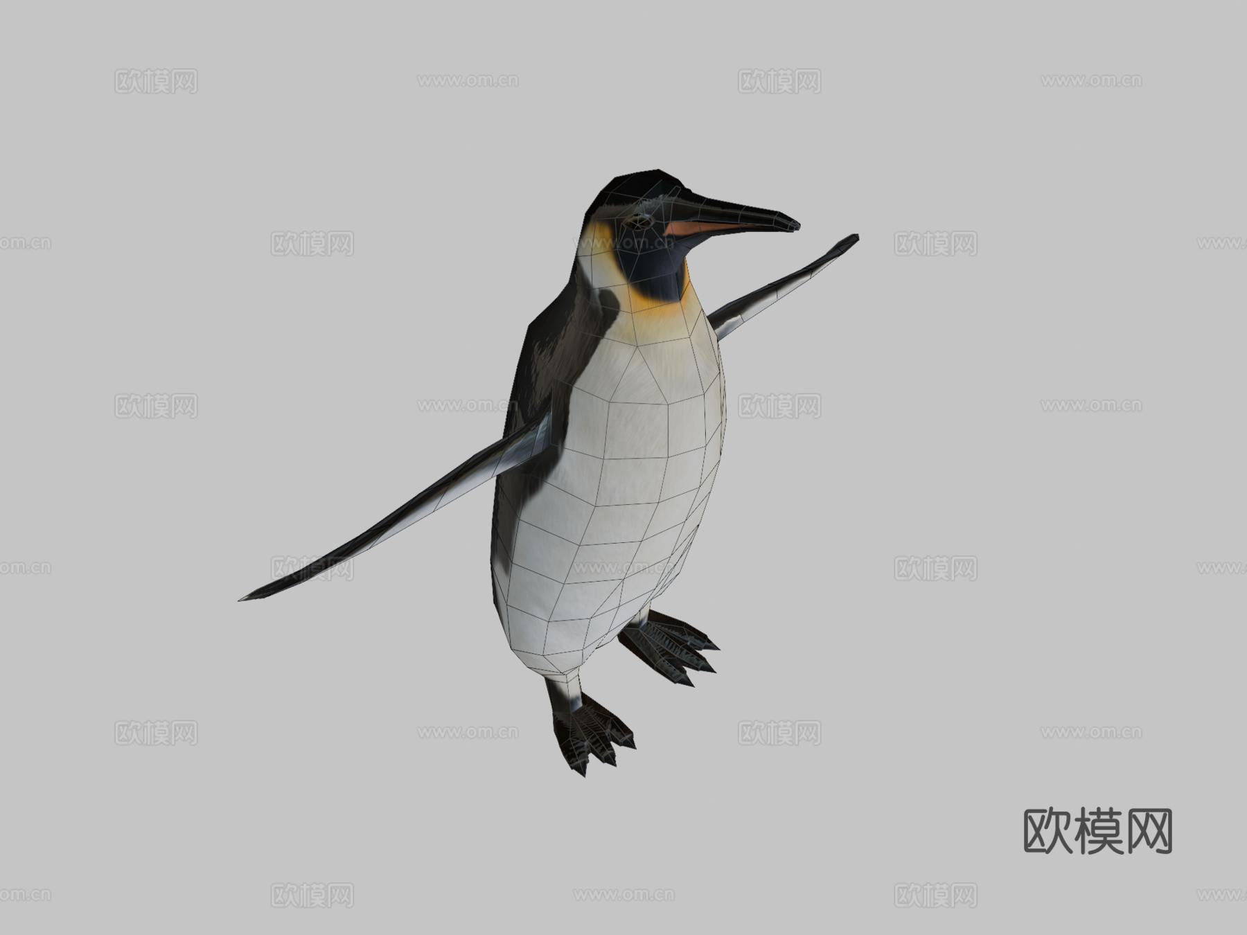 帝企鹅绑定模型3d模型