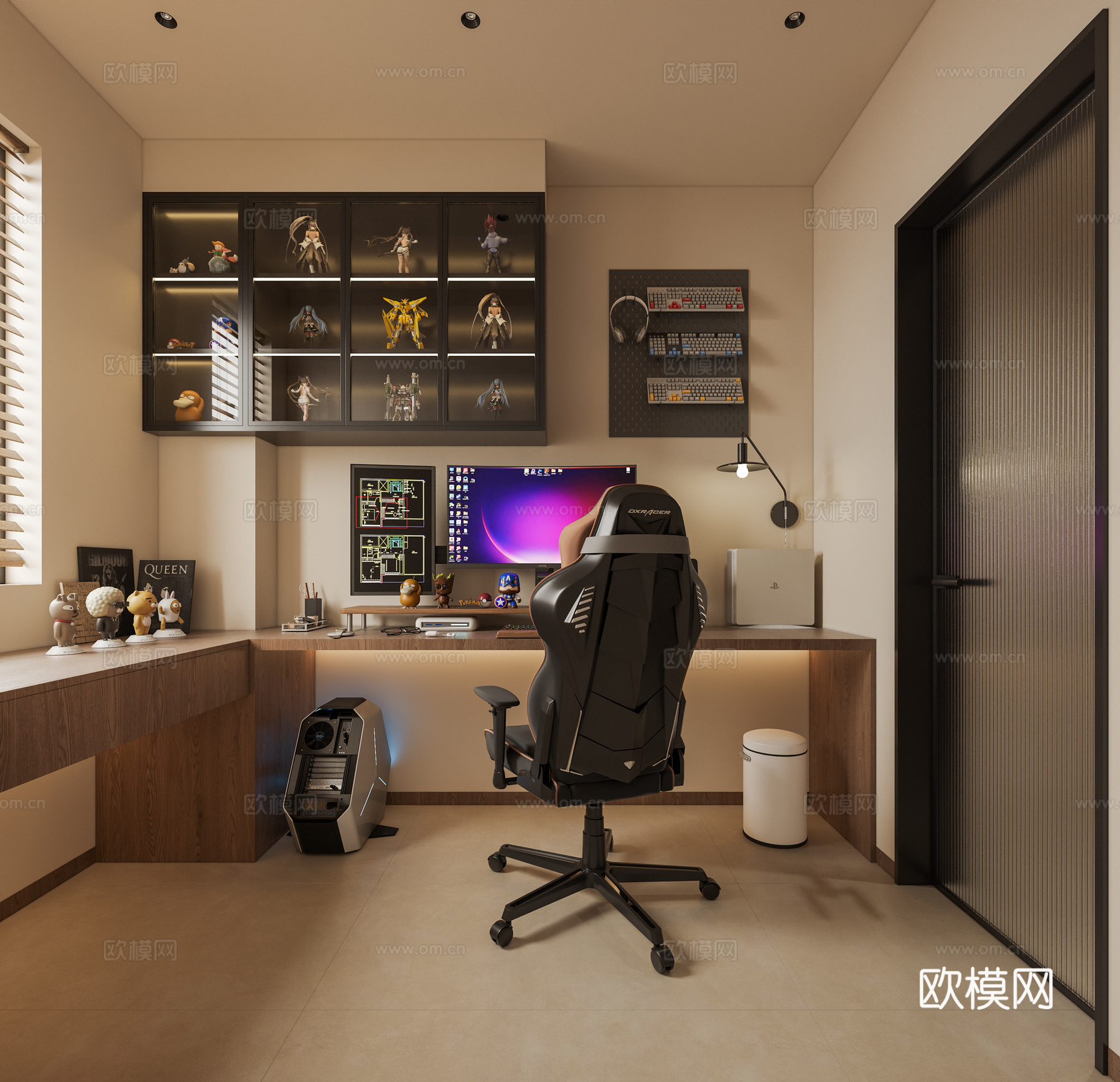 电竞房su模型