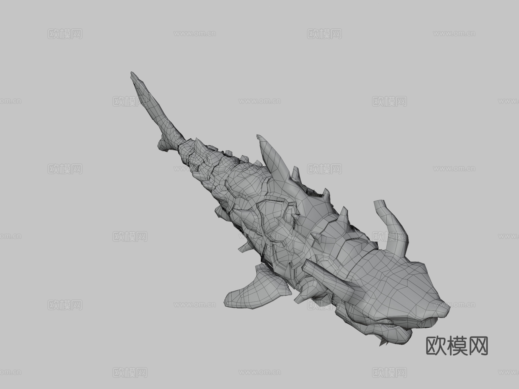 巨像大白鲨3d模型