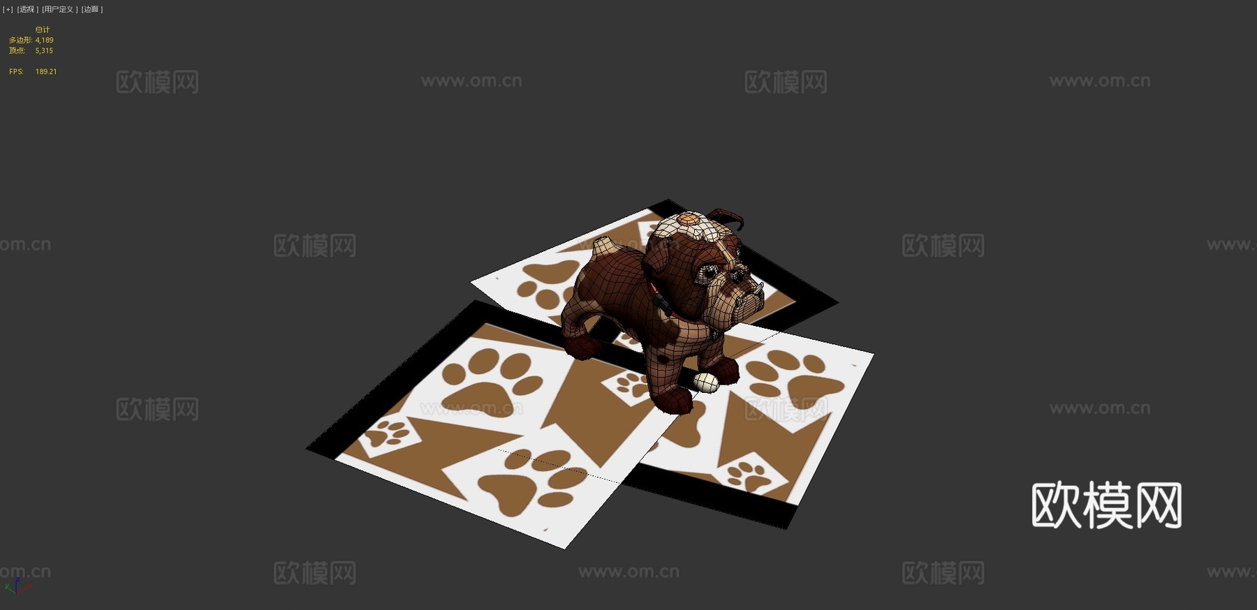 头顶鸡蛋的狗3d模型