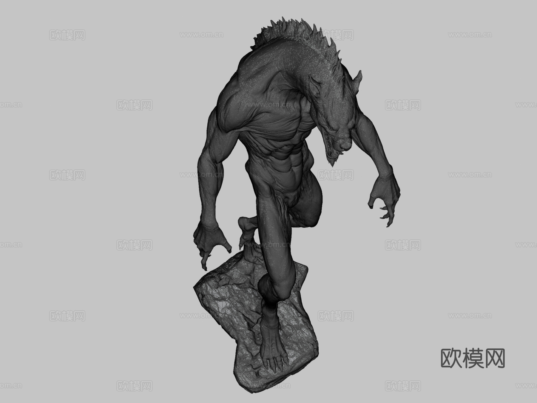 狼人姿势3D打印模型3d模型