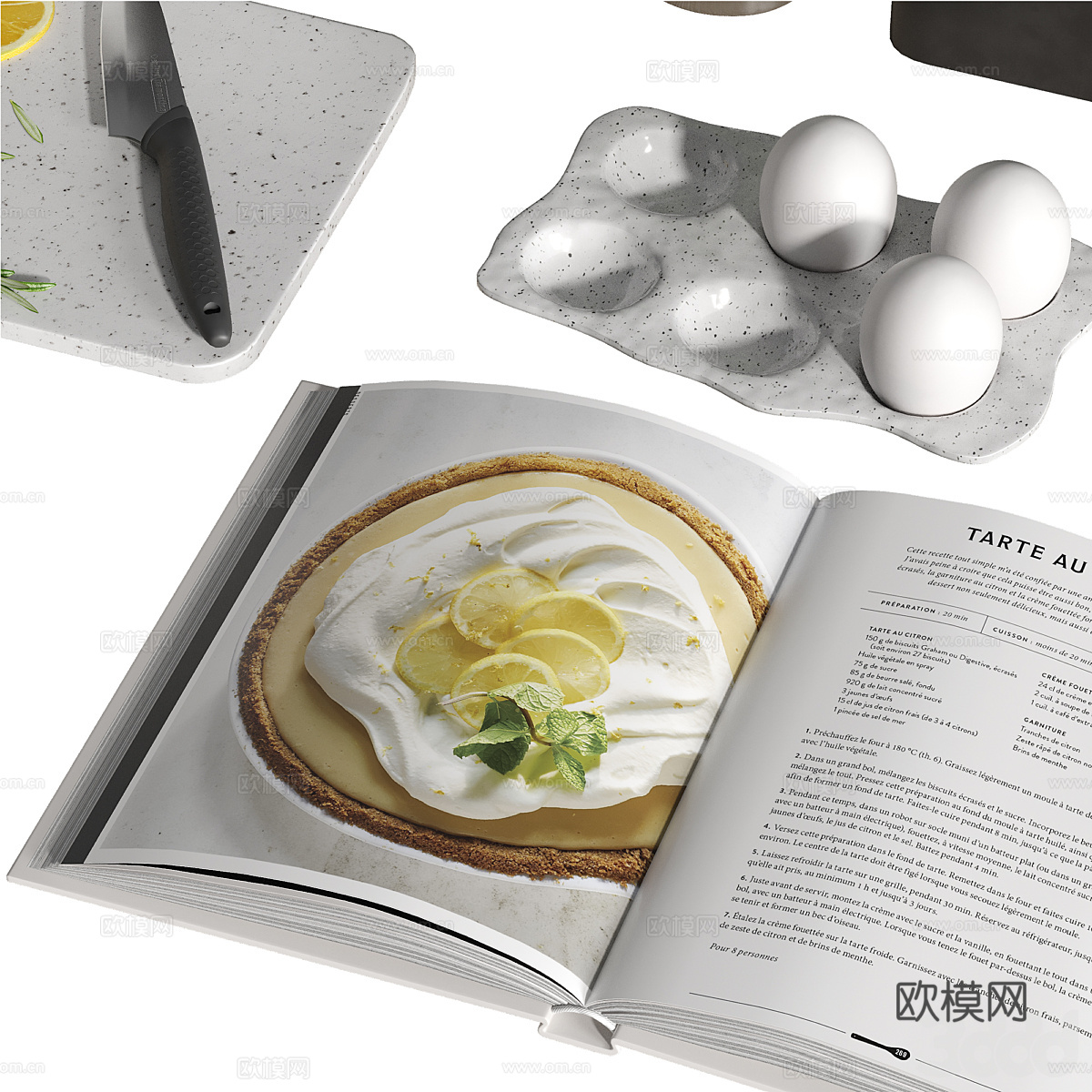 现代厨房器具 厨房用品3d模型
