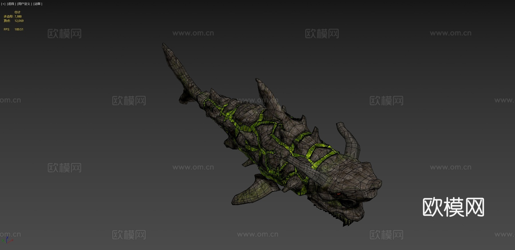 巨像大白鲨3d模型