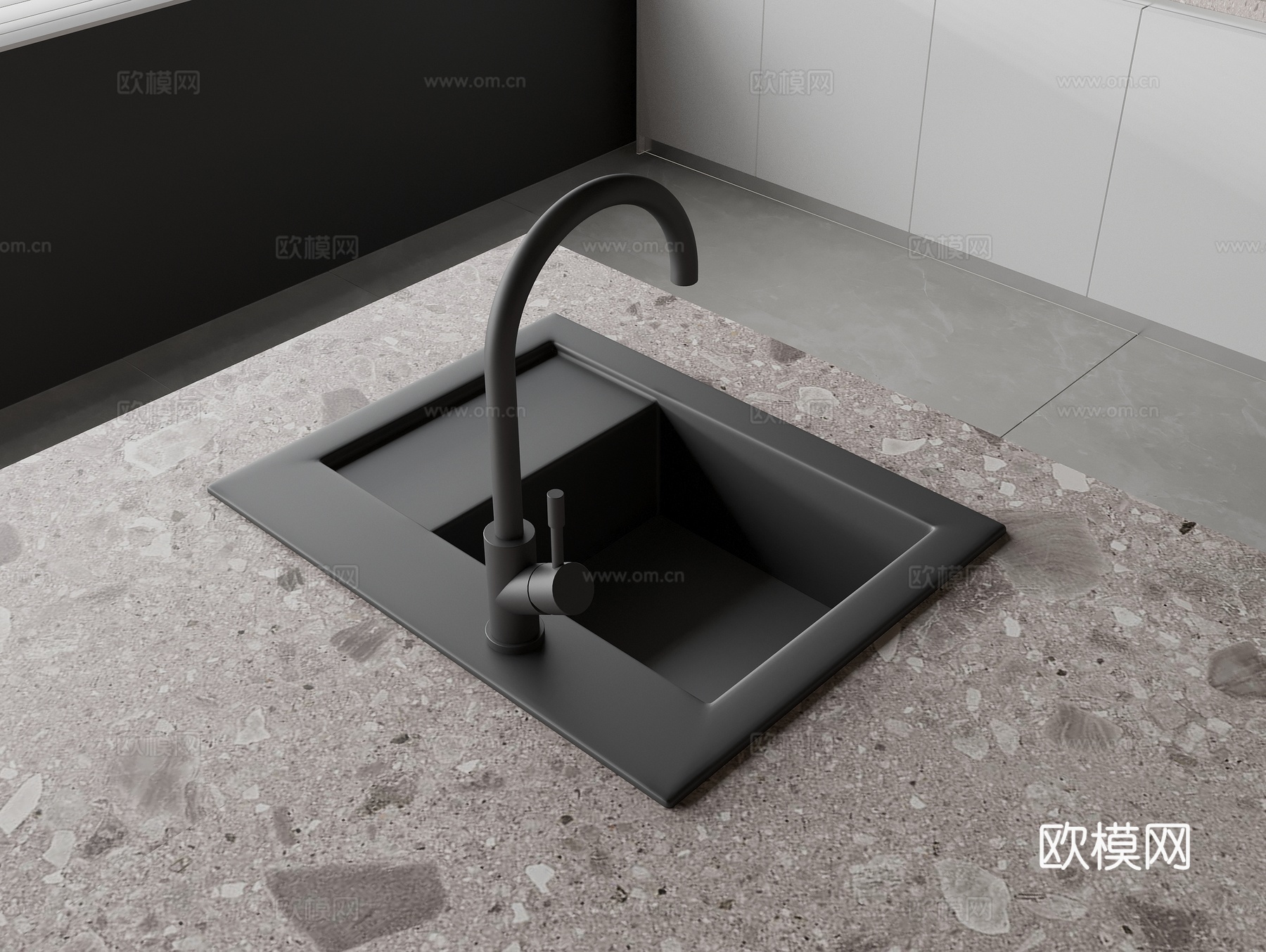 水槽 洗菜盆 水龙头3d模型