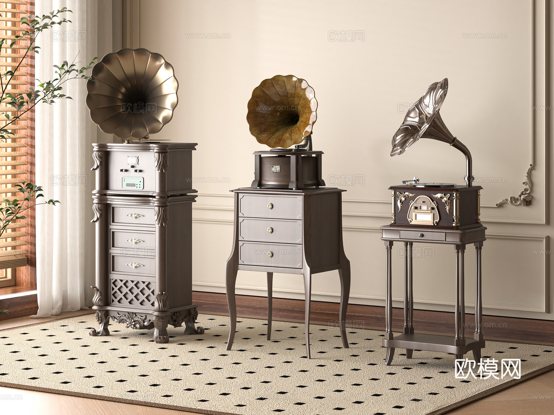美式音响3d模型下载