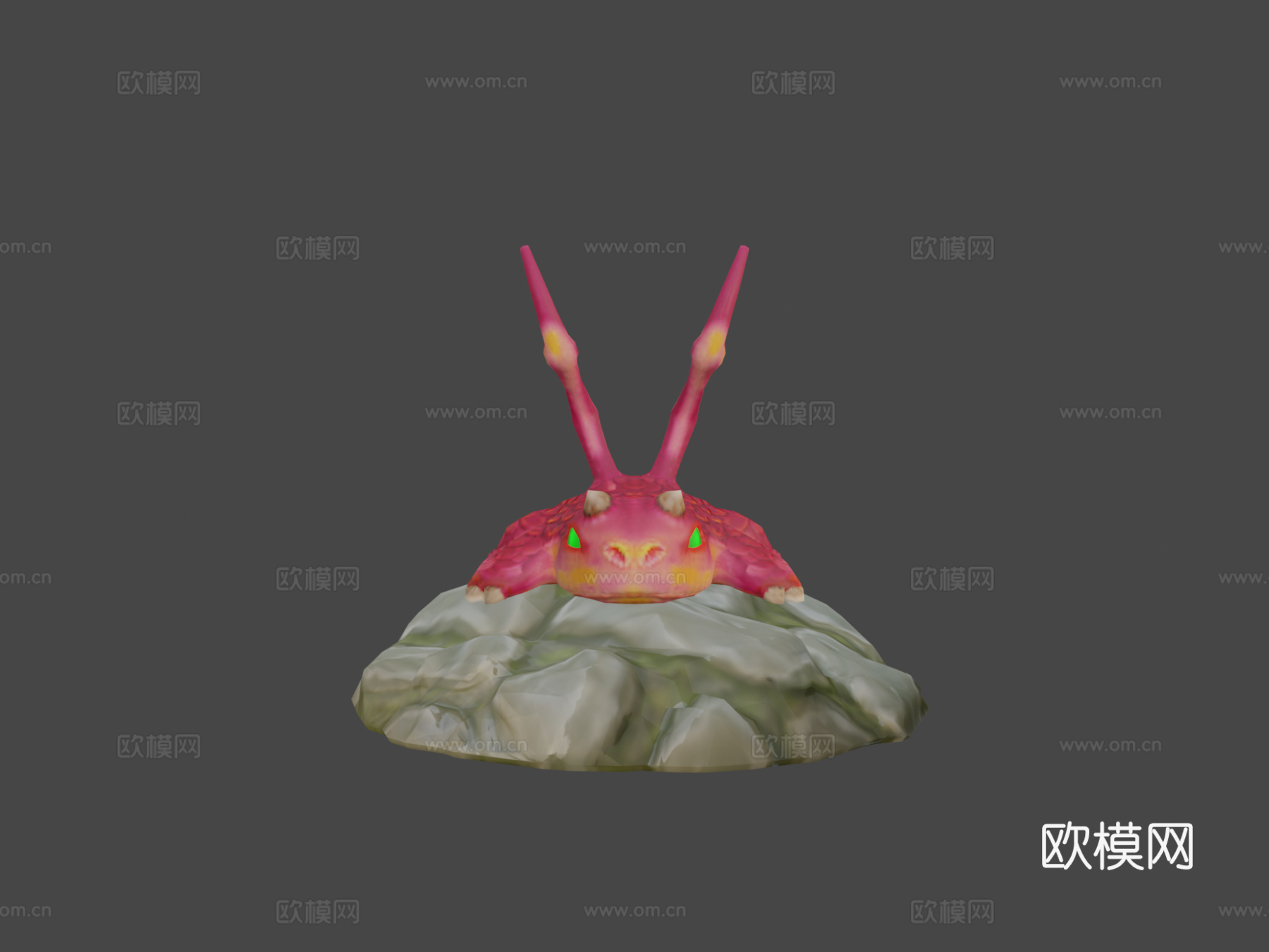 低多边形幼龙可下载3d模型