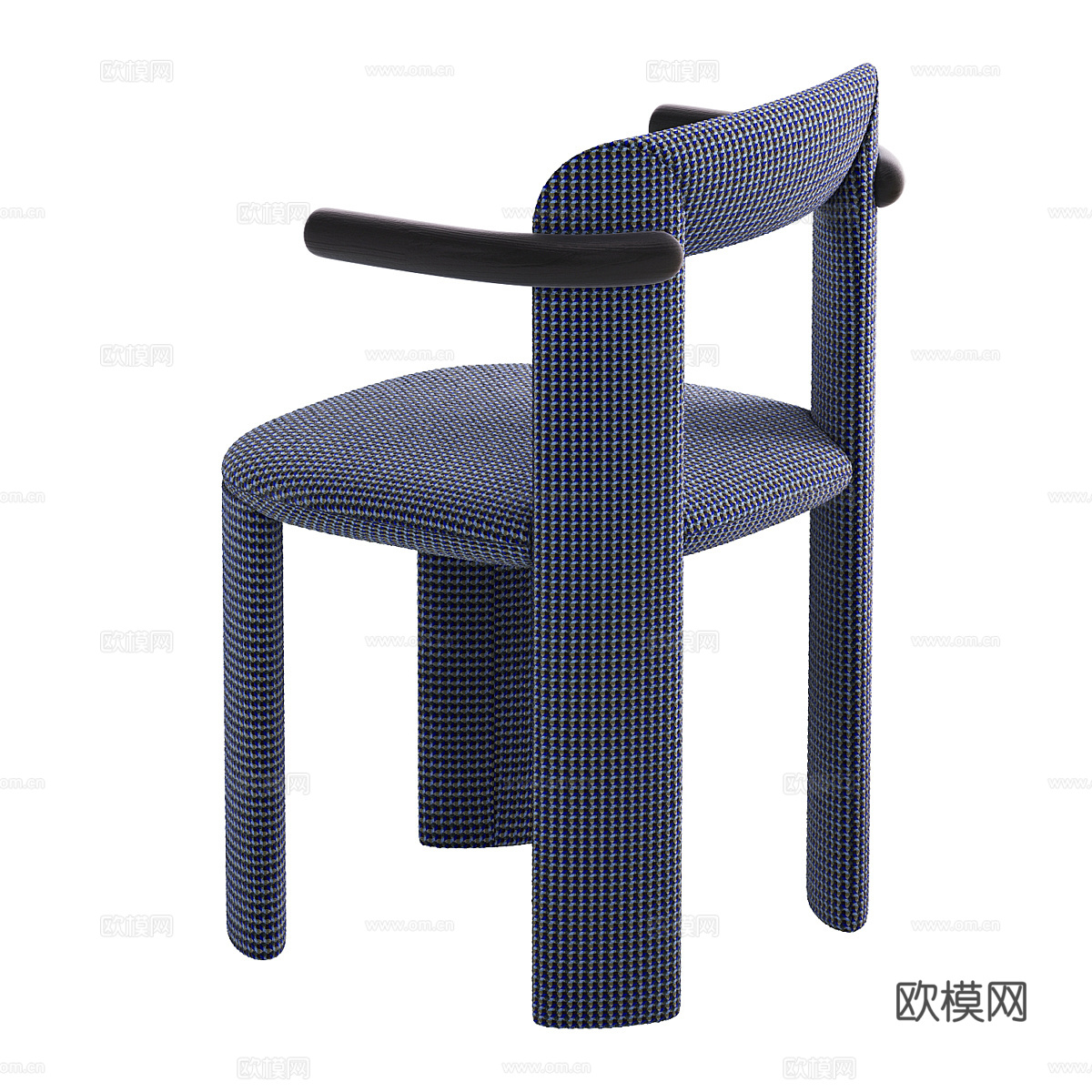 现代意式布艺单椅3d模型