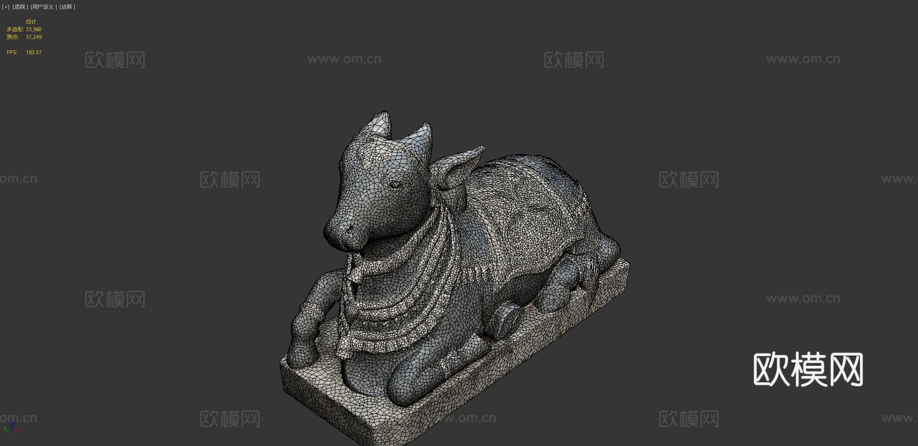 南迪 - 湿婆神的坐骑3d模型