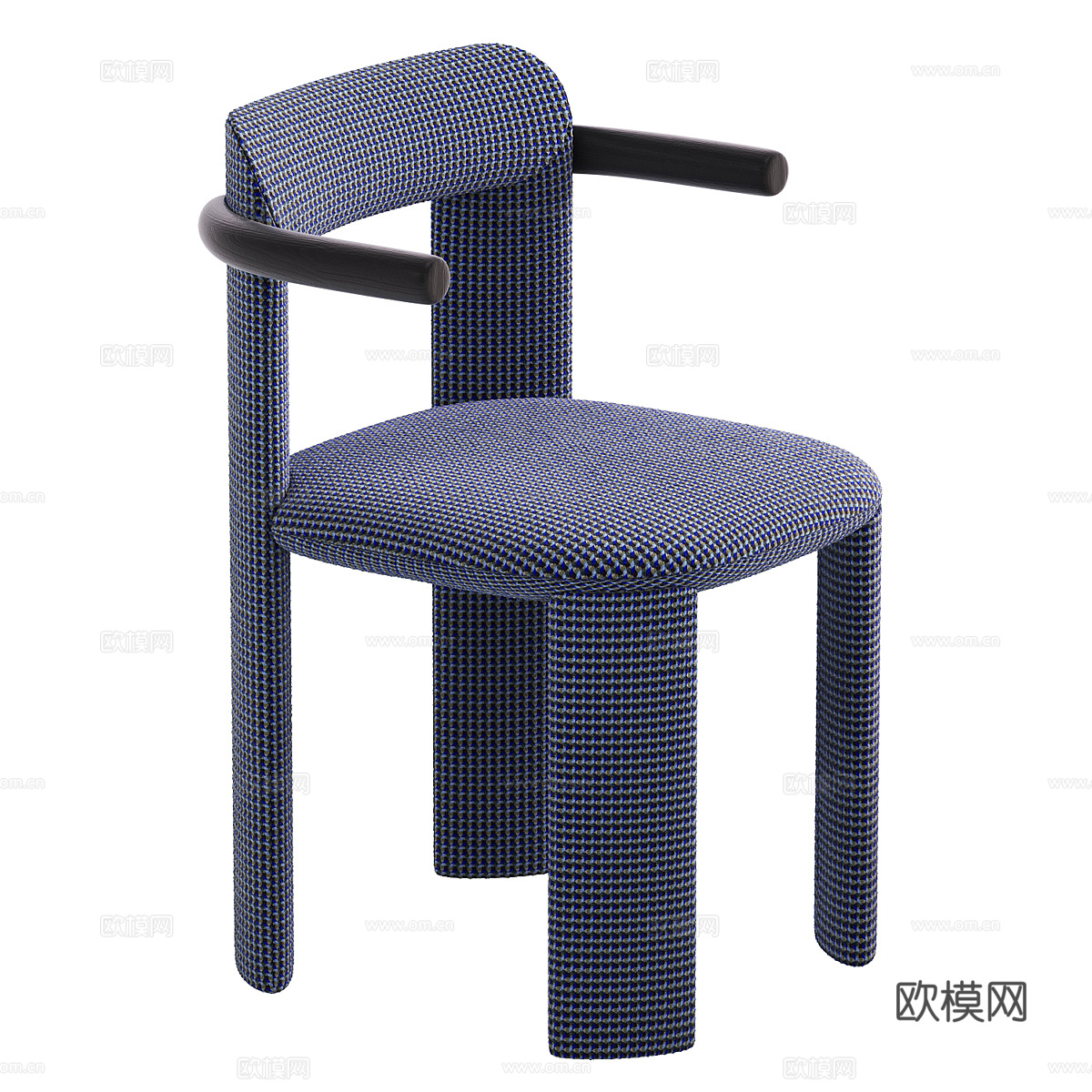 现代意式布艺单椅3d模型
