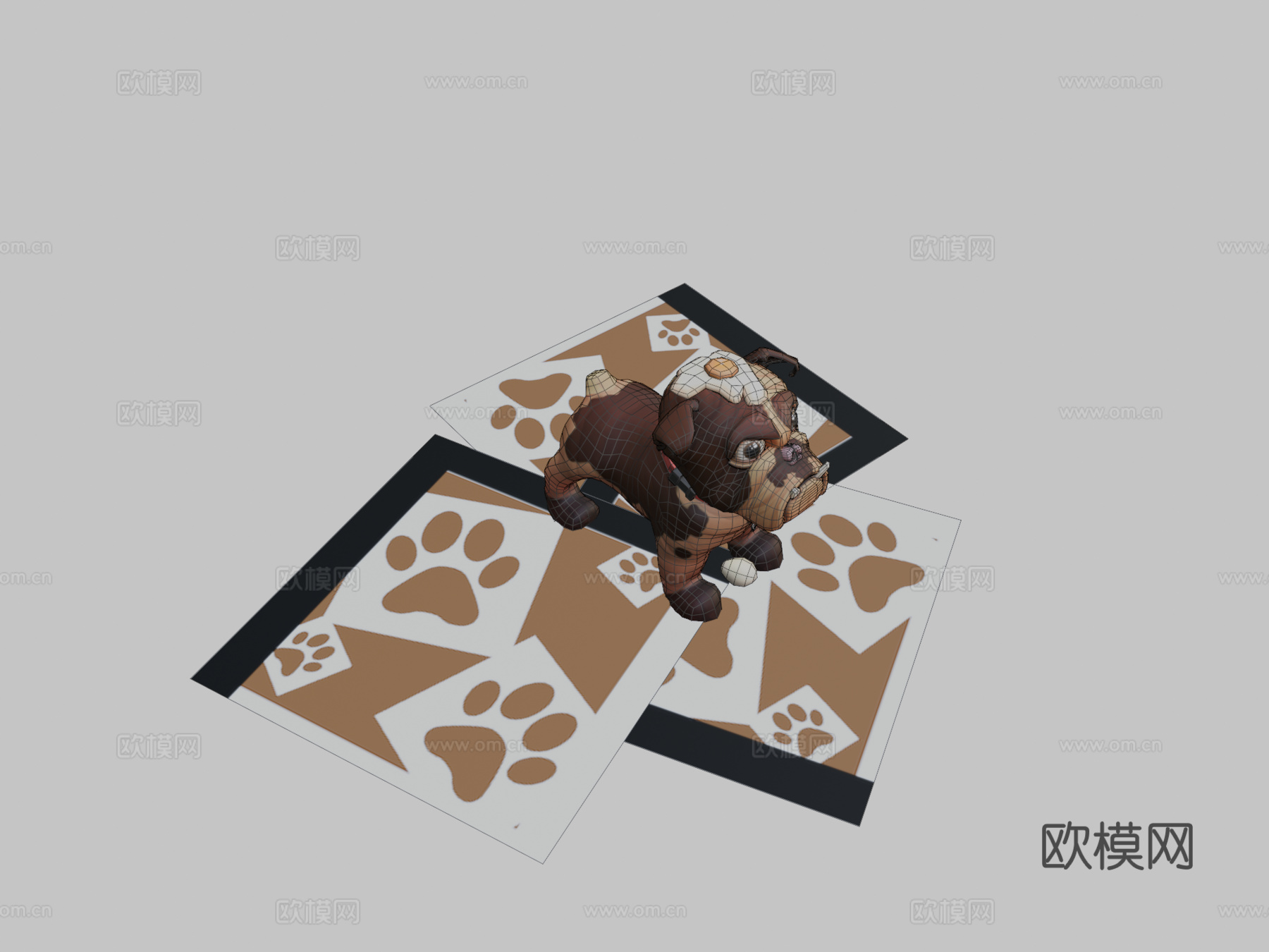 头顶鸡蛋的狗3d模型