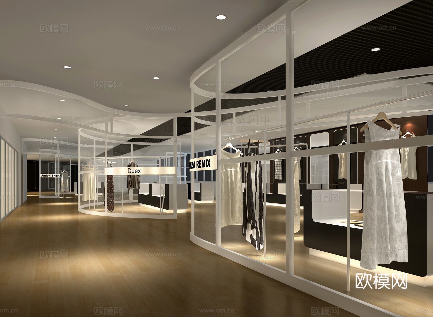 商场服装店 服装展示空间3d模型