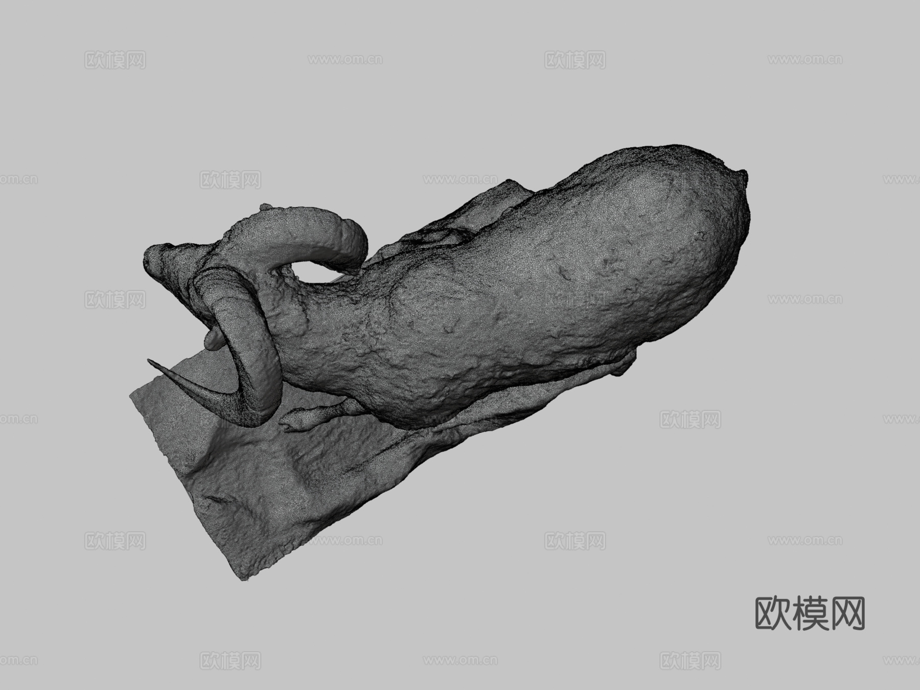 大角羊3d模型