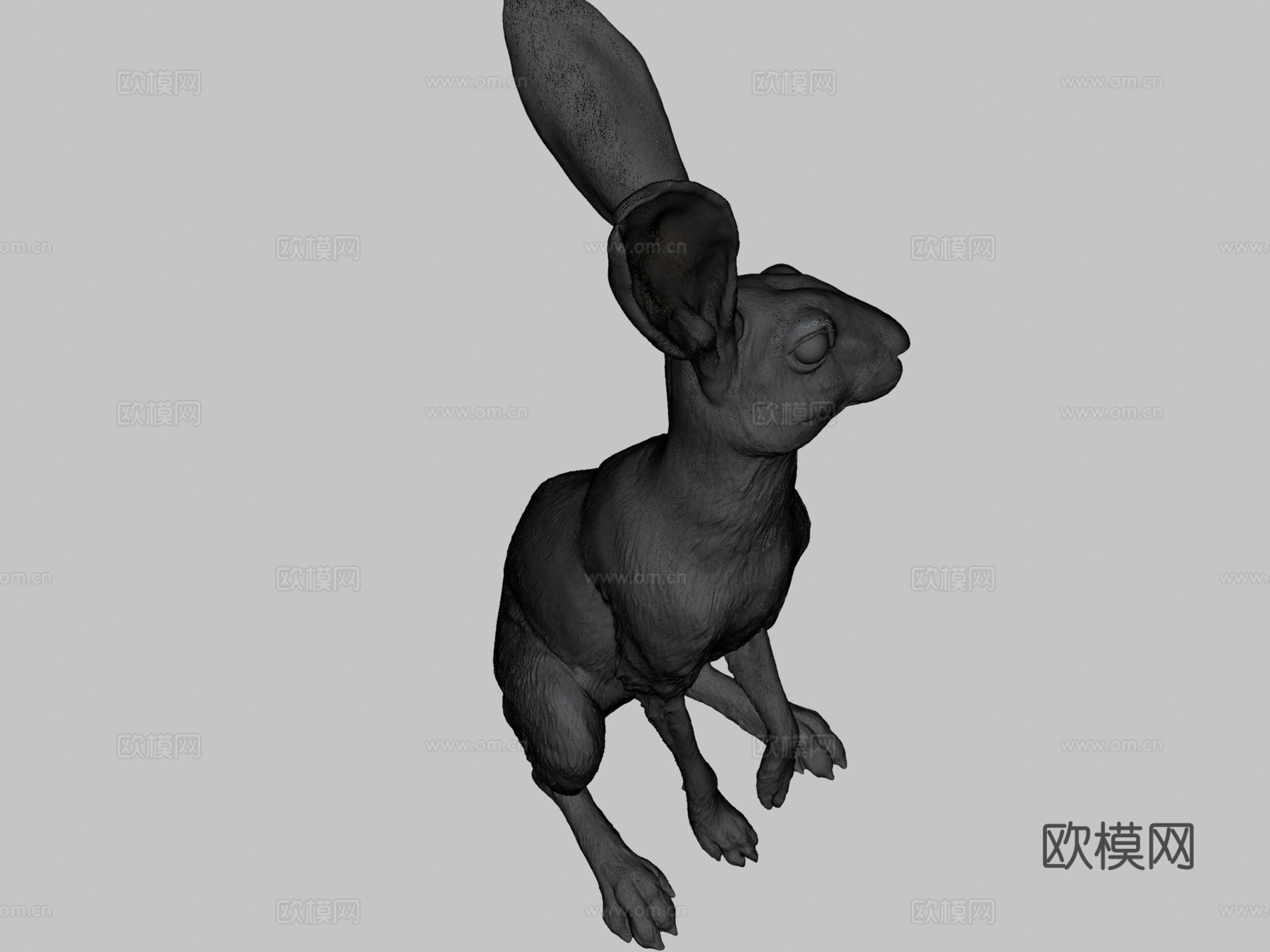 野兔-3D雕刻3d模型