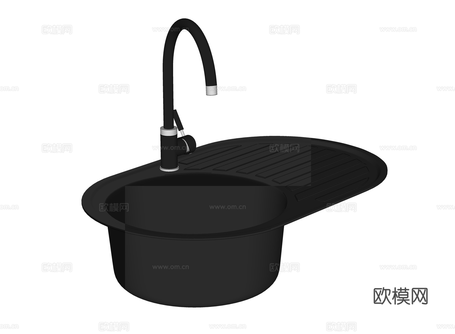 不锈钢水槽 洗菜池 水槽龙头su模型