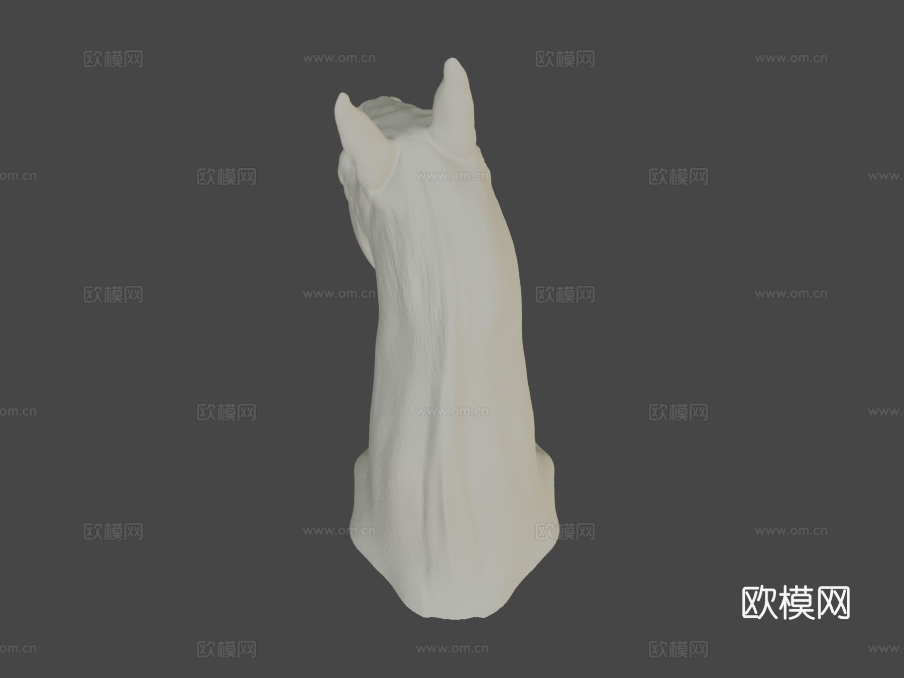 马头雕塑3d模型