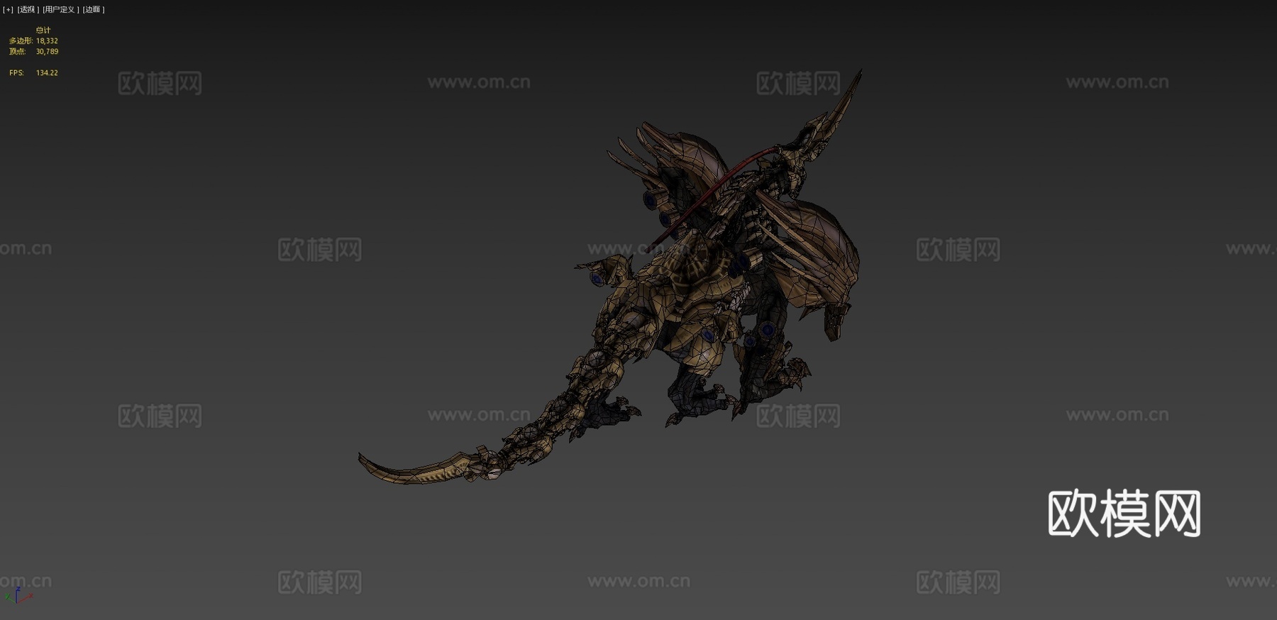金色狮鹫3d模型