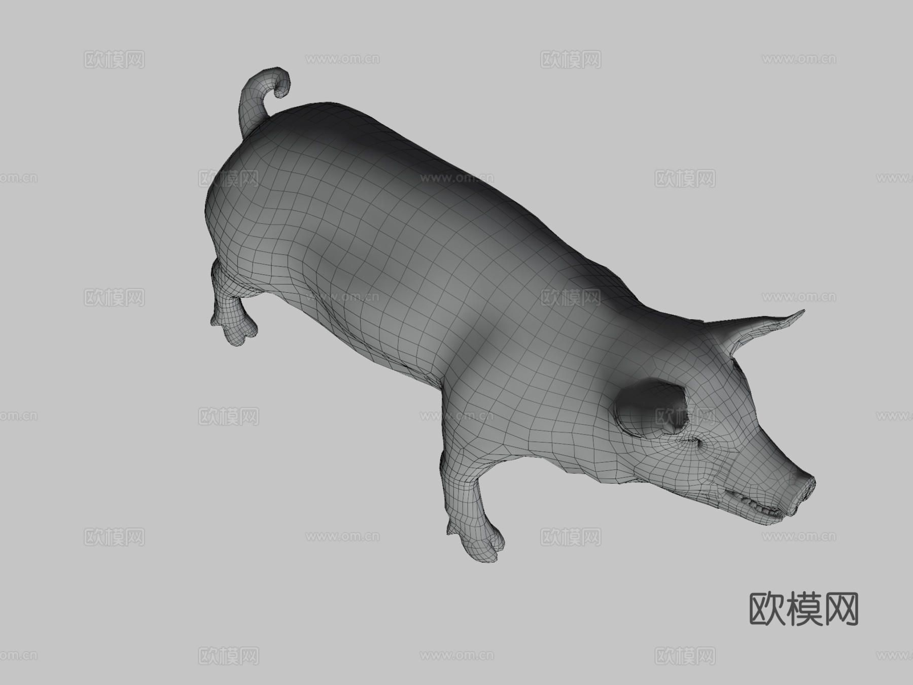动画猪3d模型