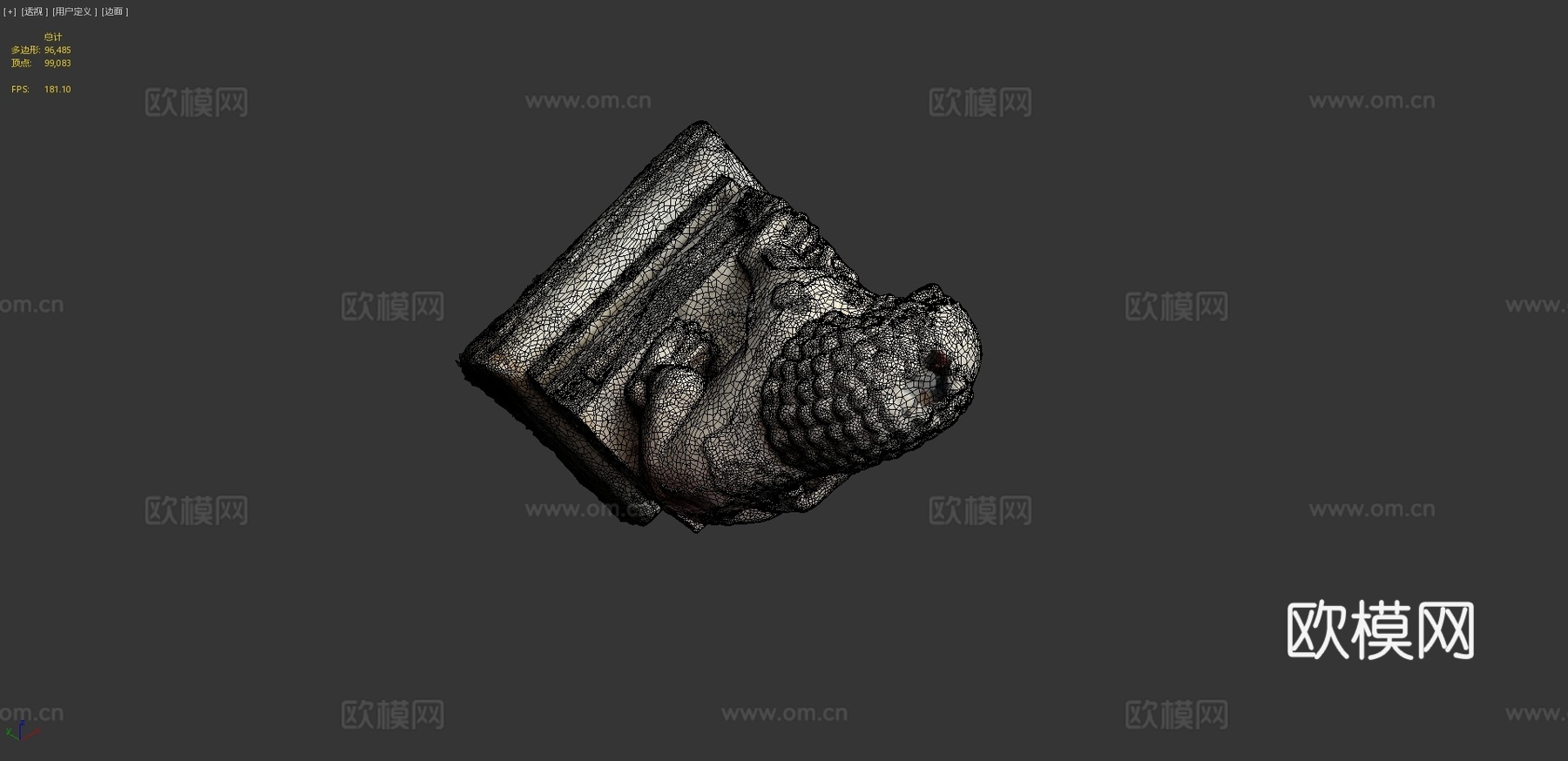 唐人街狮子3d模型