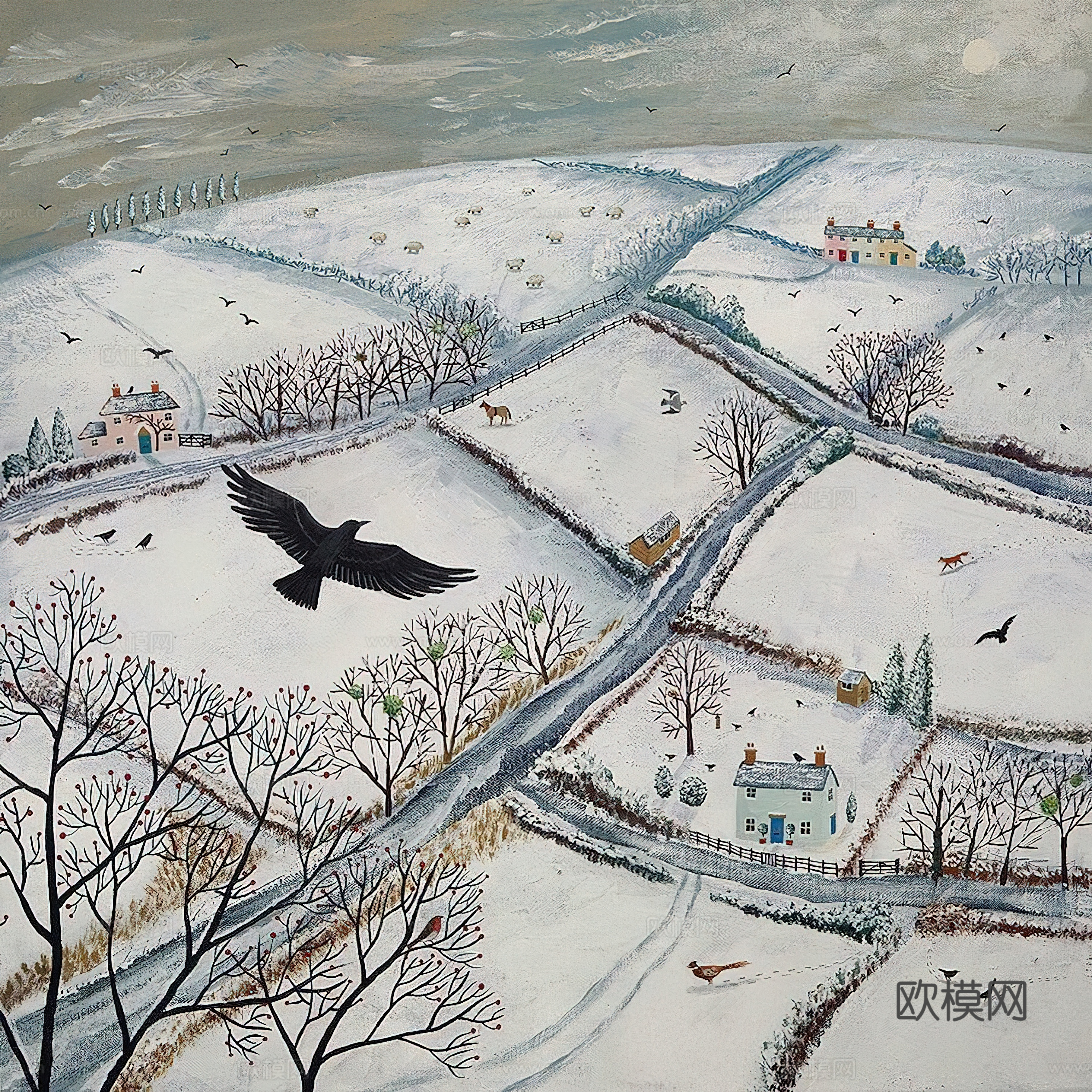 艺术挂画 挂画 装饰画 艺术画 插画下载