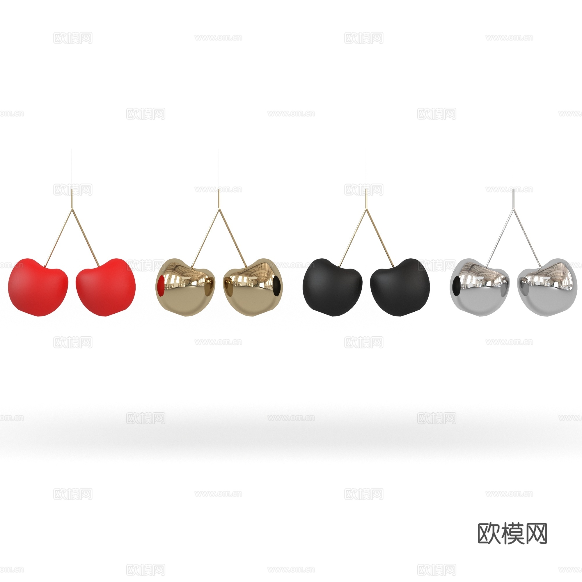 qeeboo 樱桃吊灯3d模型