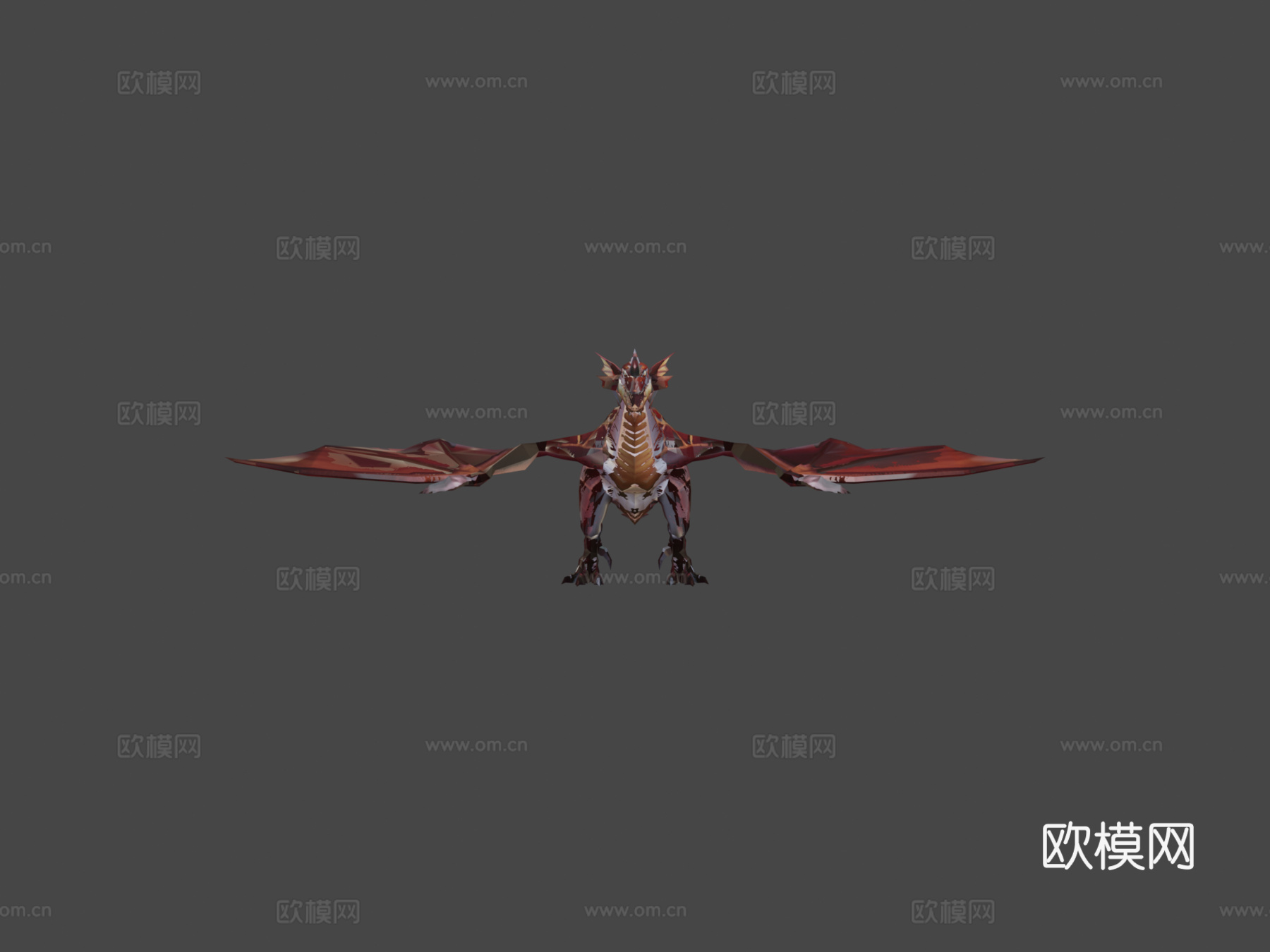 红龙3d模型