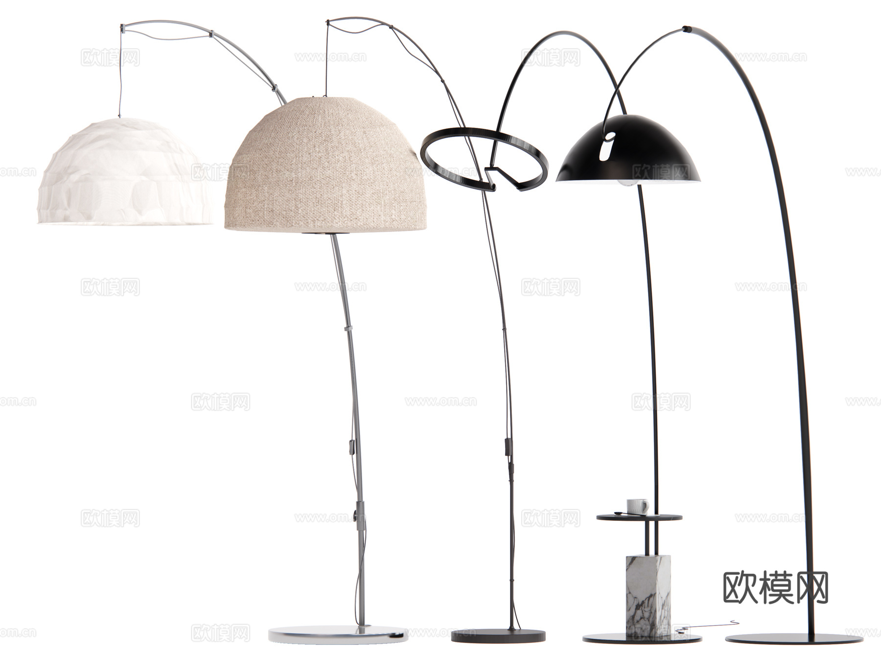 现代落地灯su模型下载（渲染图1）