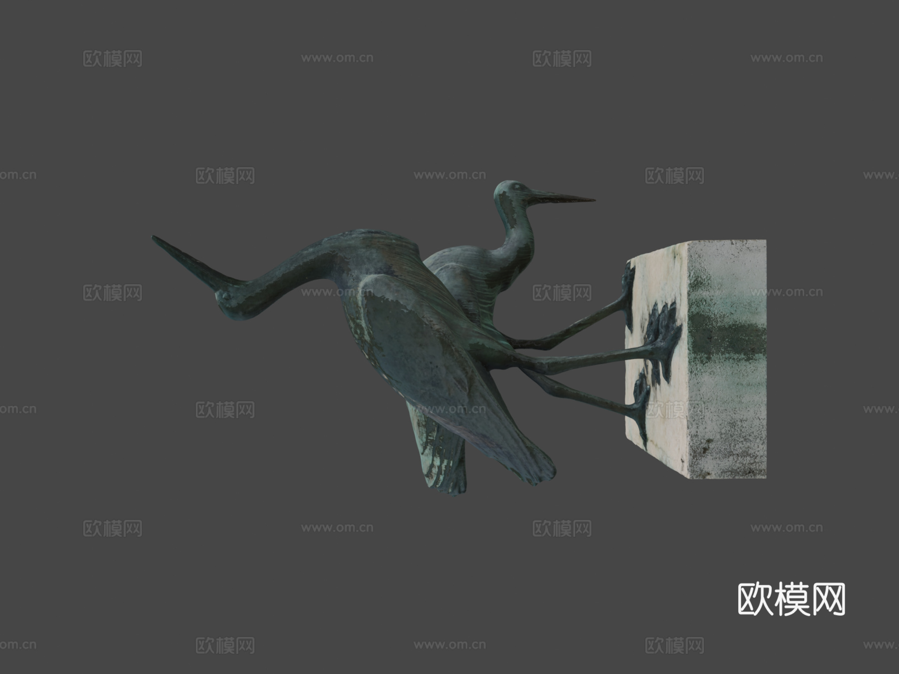 鹳夫妇3d模型