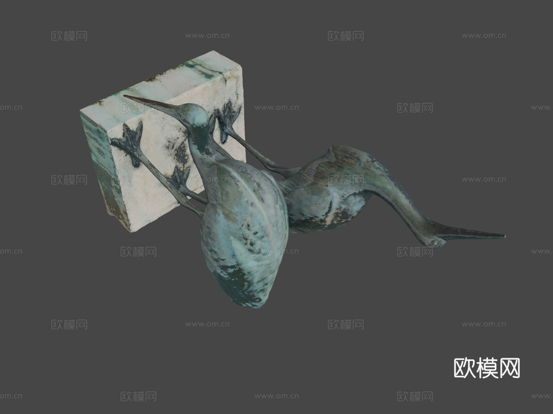 鹳夫妇3d模型
