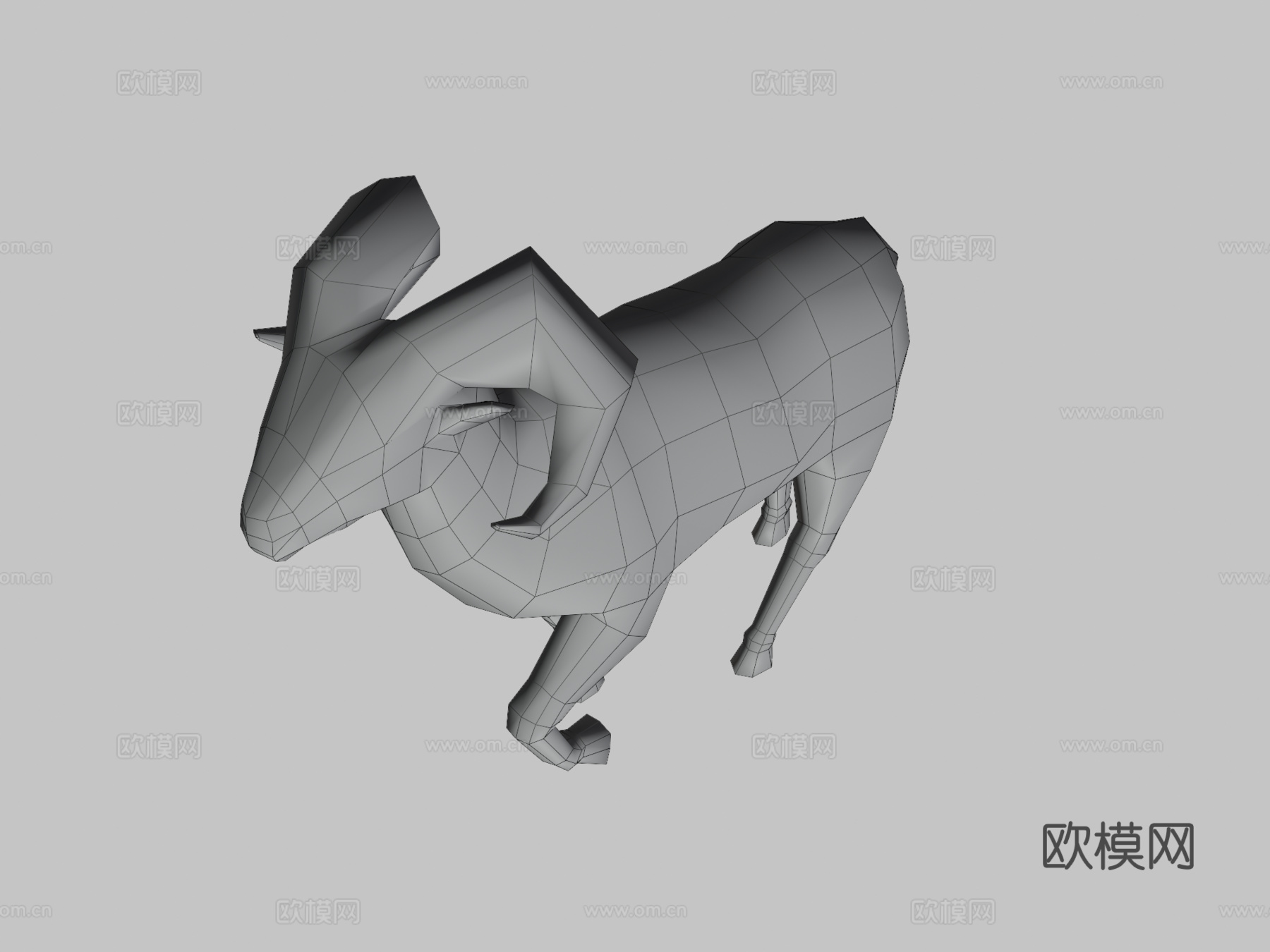 大角羊3d模型