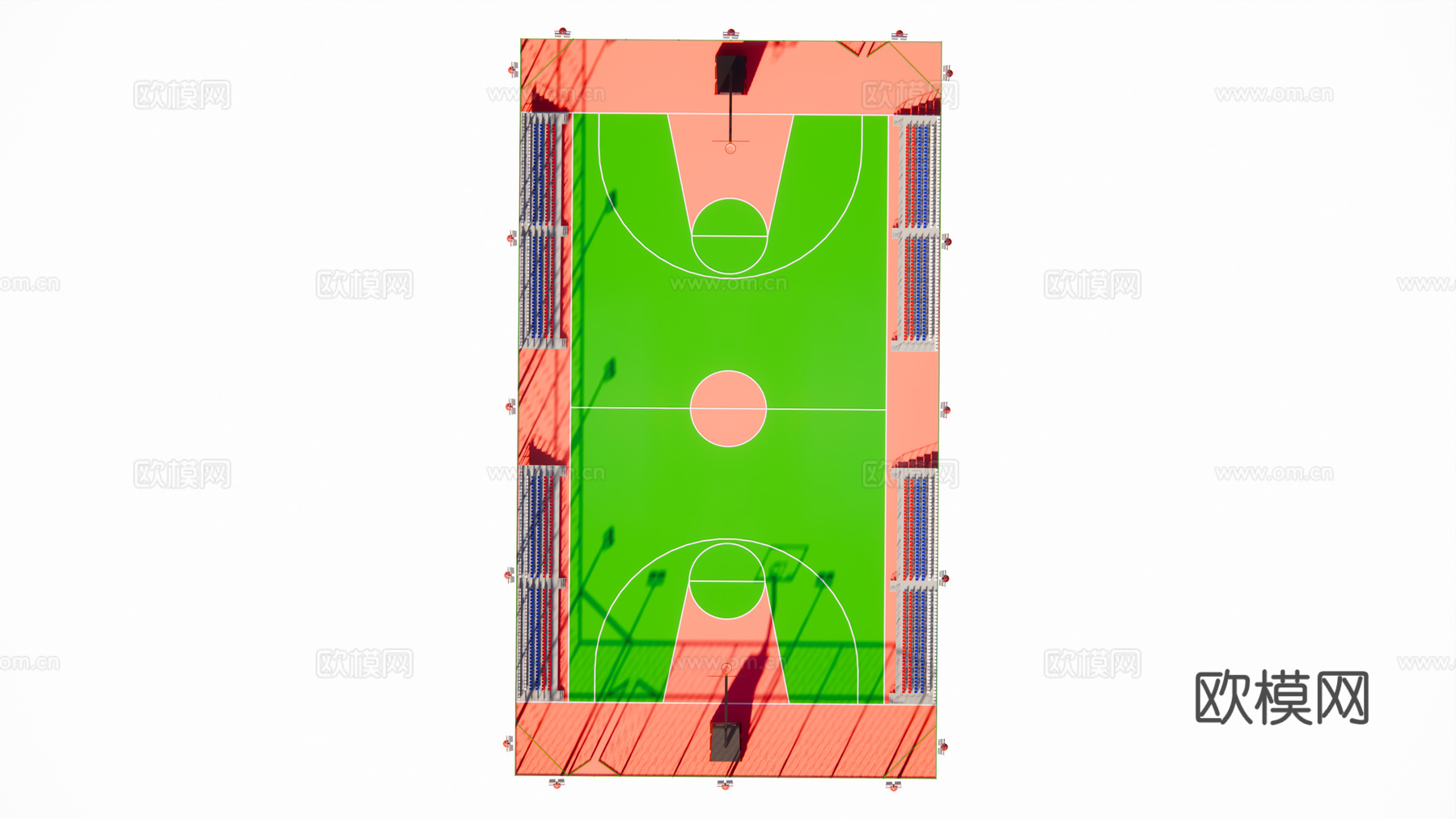 篮球场地免费su模型