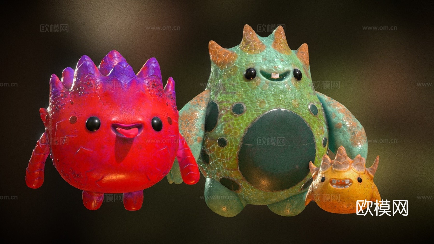 奥斯卡创意生物Octane渲染3d模型