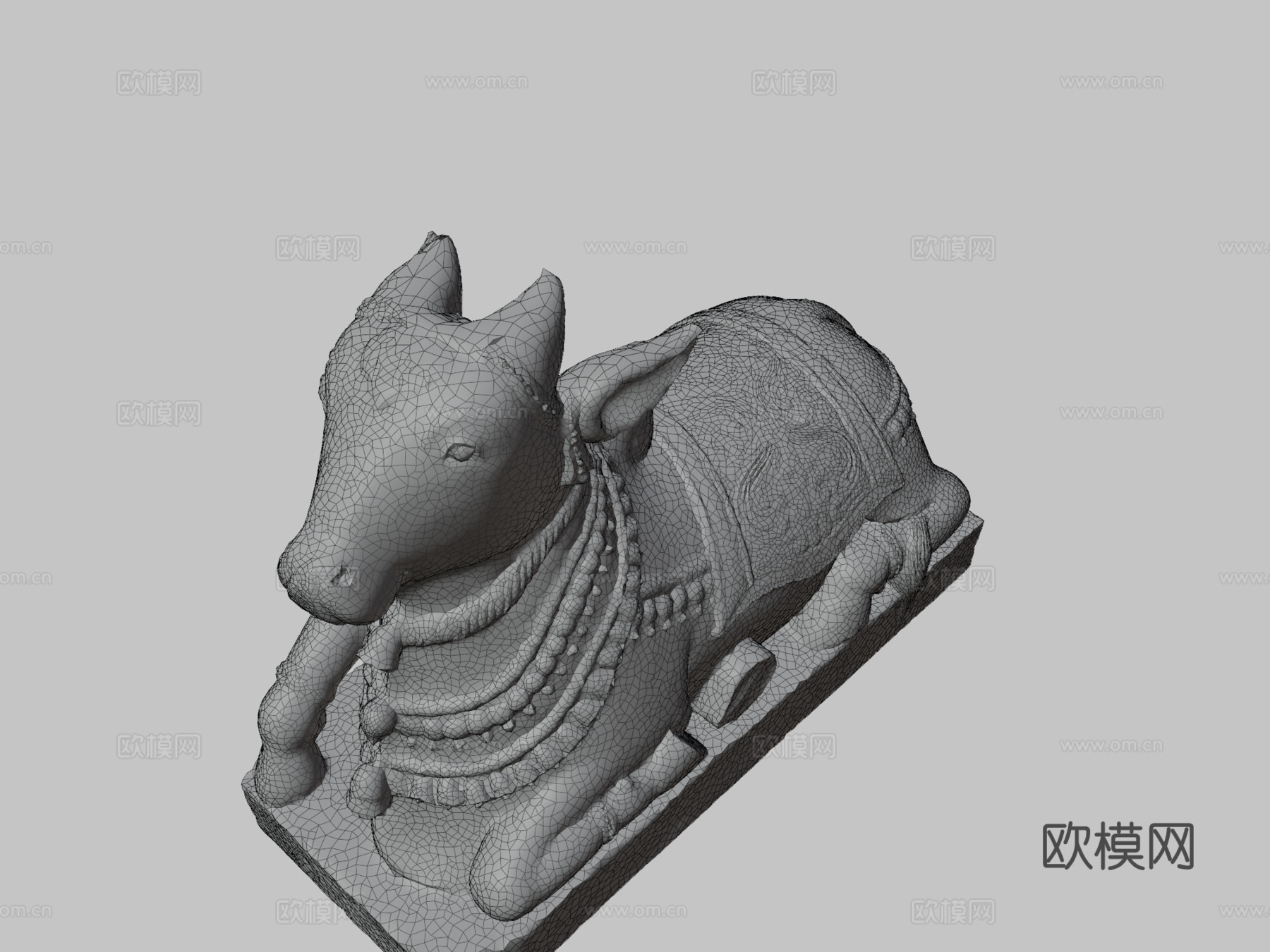南迪 - 湿婆神的坐骑3d模型