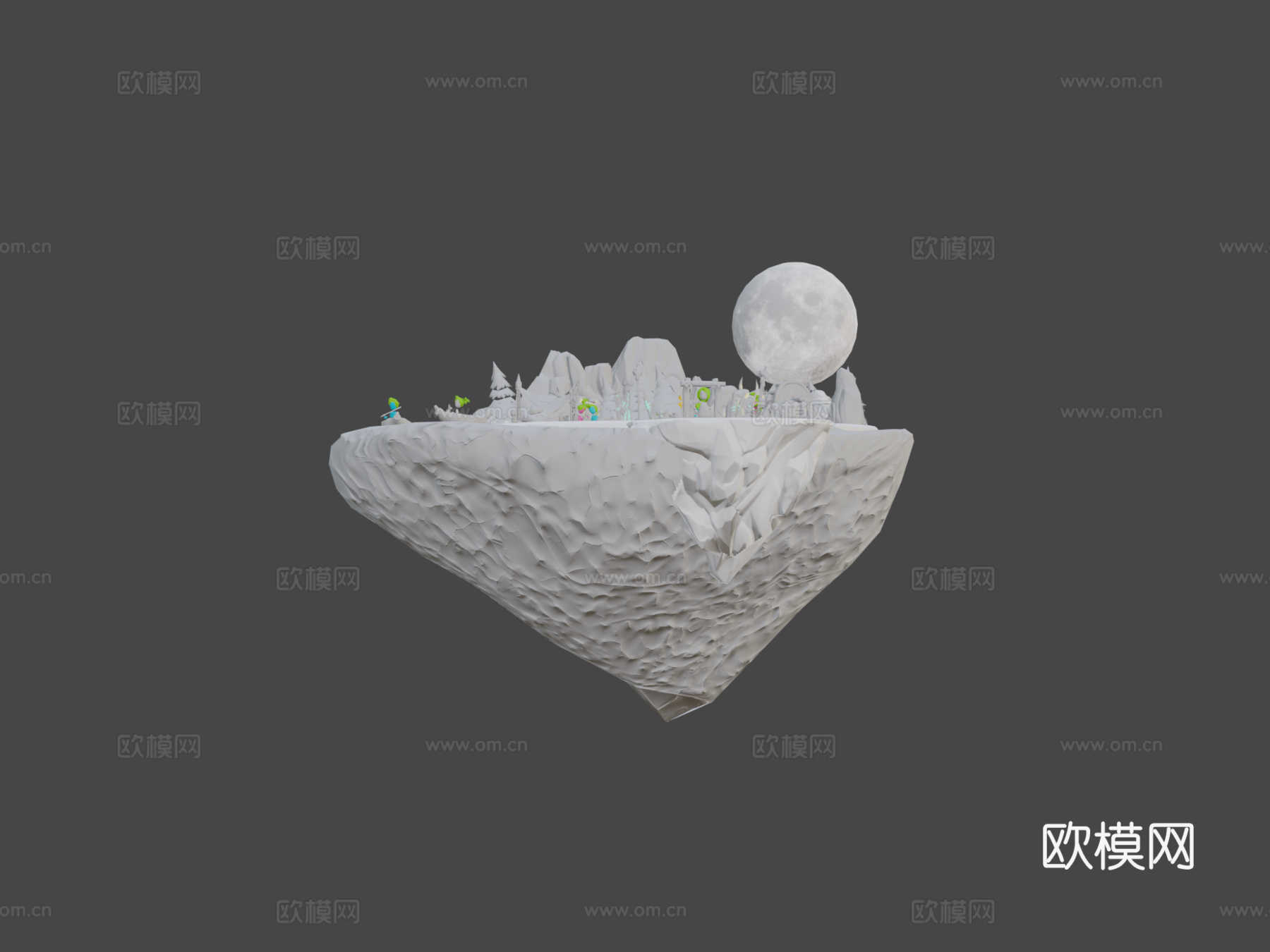 宇宙模拟-石器时代村庄3d模型