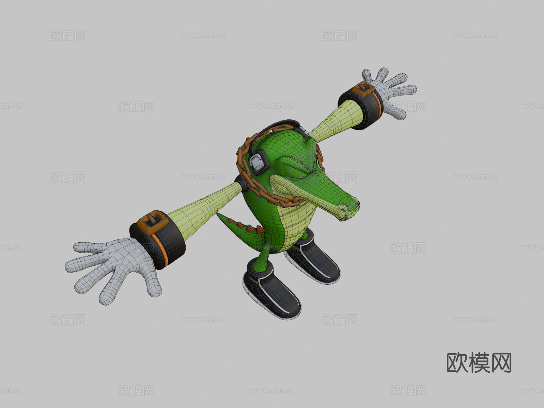 鳄鱼维克托3d模型