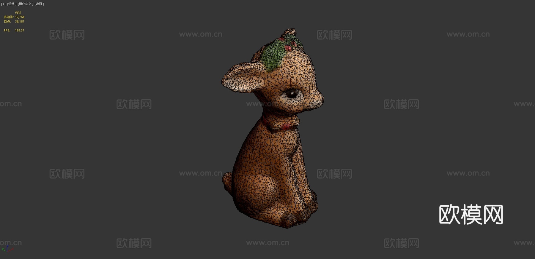 圣诞鹿3d模型