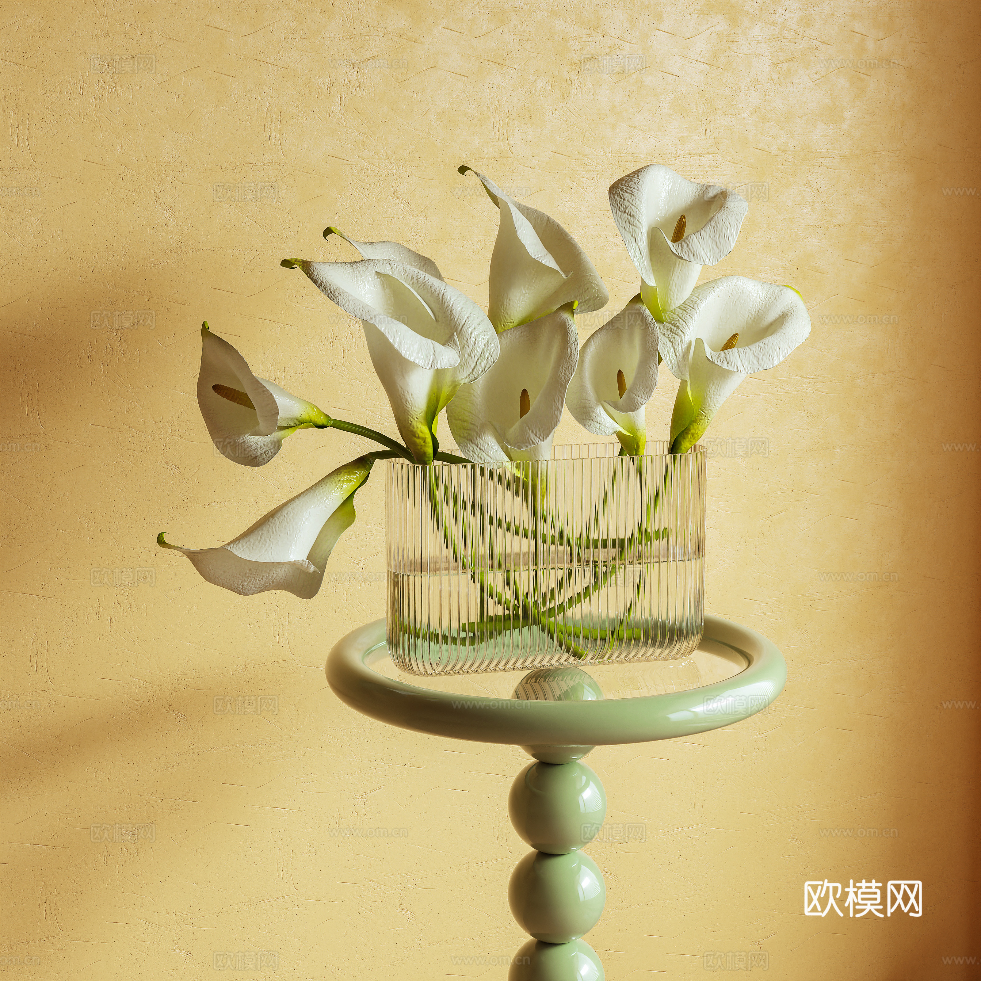 现代插花 花卉3d模型