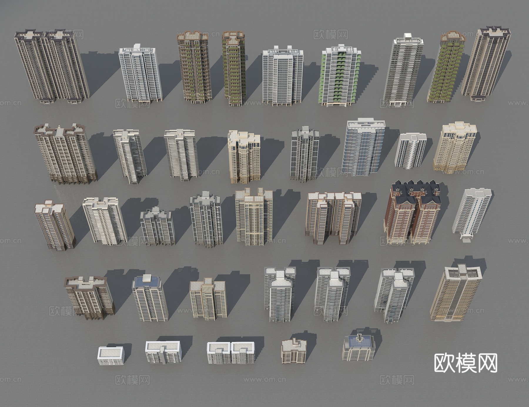 现代 住宅 高层住宅3d模型