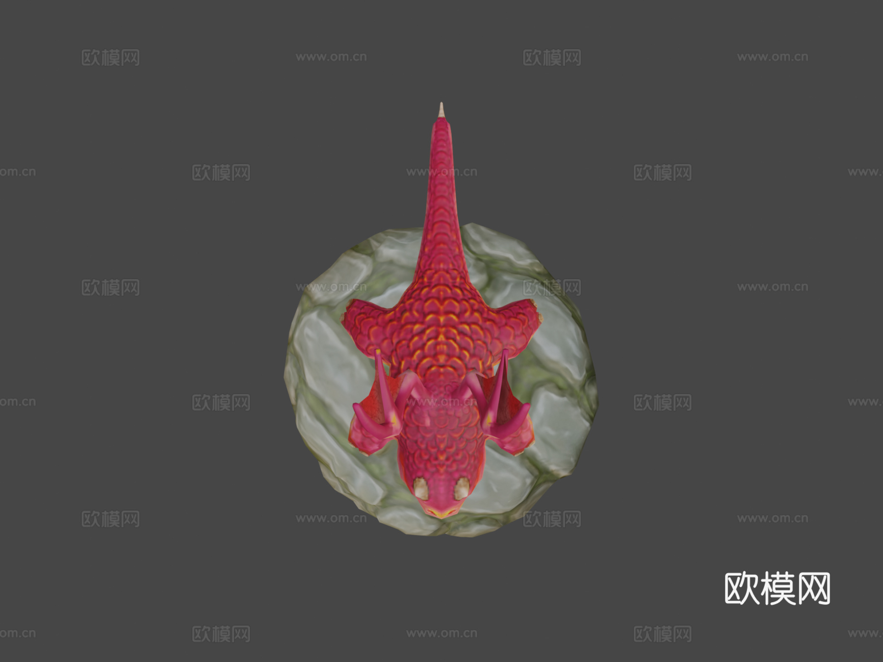 低多边形幼龙可下载3d模型